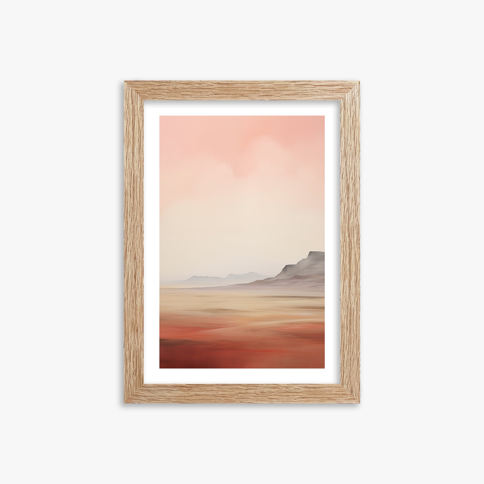 Mesa Dawn, 21x30cm Framed Art Reproduction With Raw Oak Frame