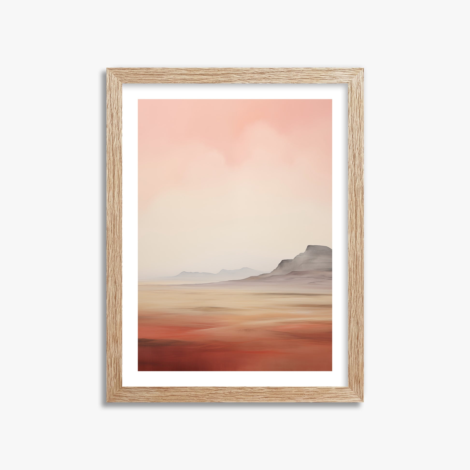 Mesa Dawn, 30x40cm Framed Art Reproduction With Raw Oak Frame