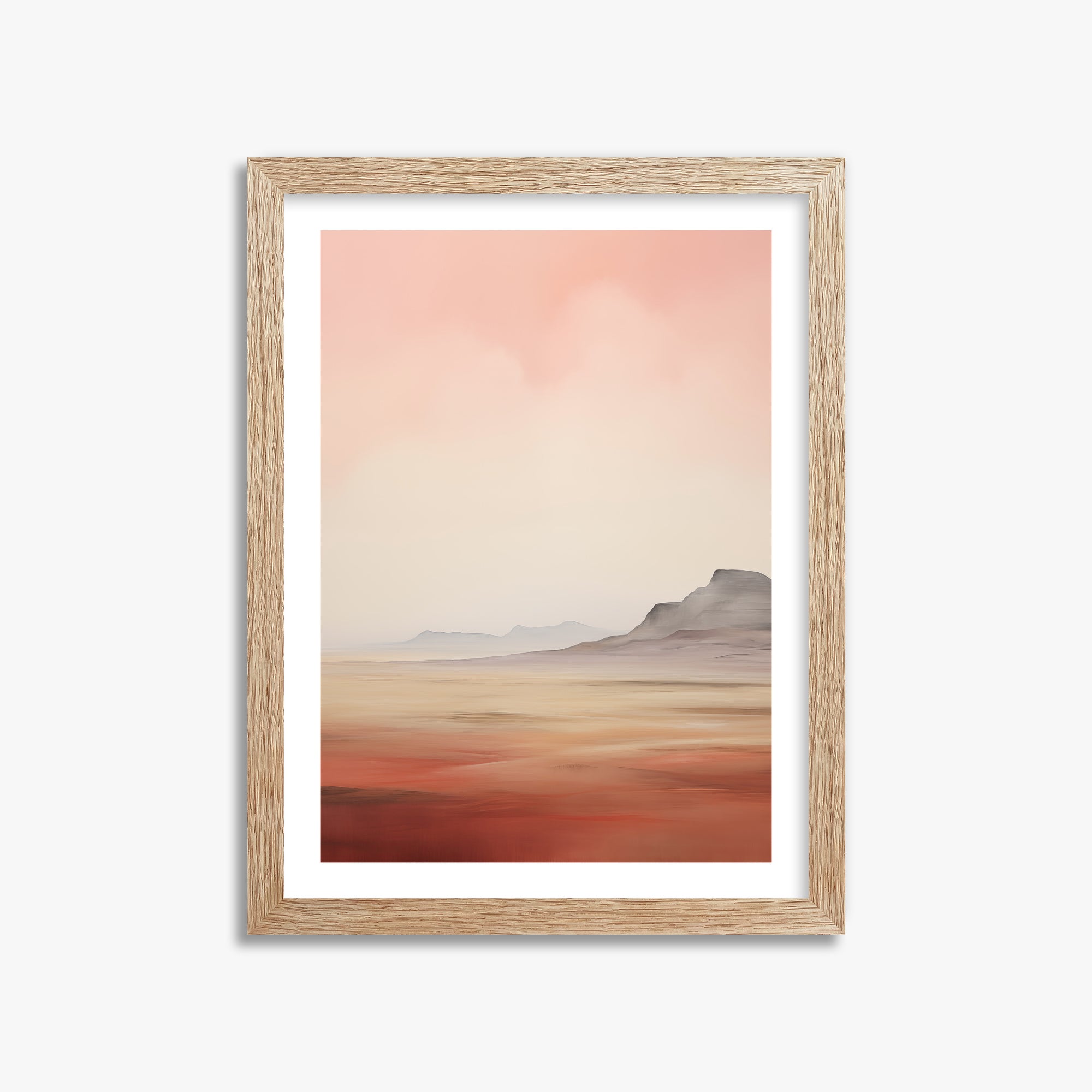 Mesa Dawn, 30x40cm Framed Art Reproduction With Raw Oak Frame