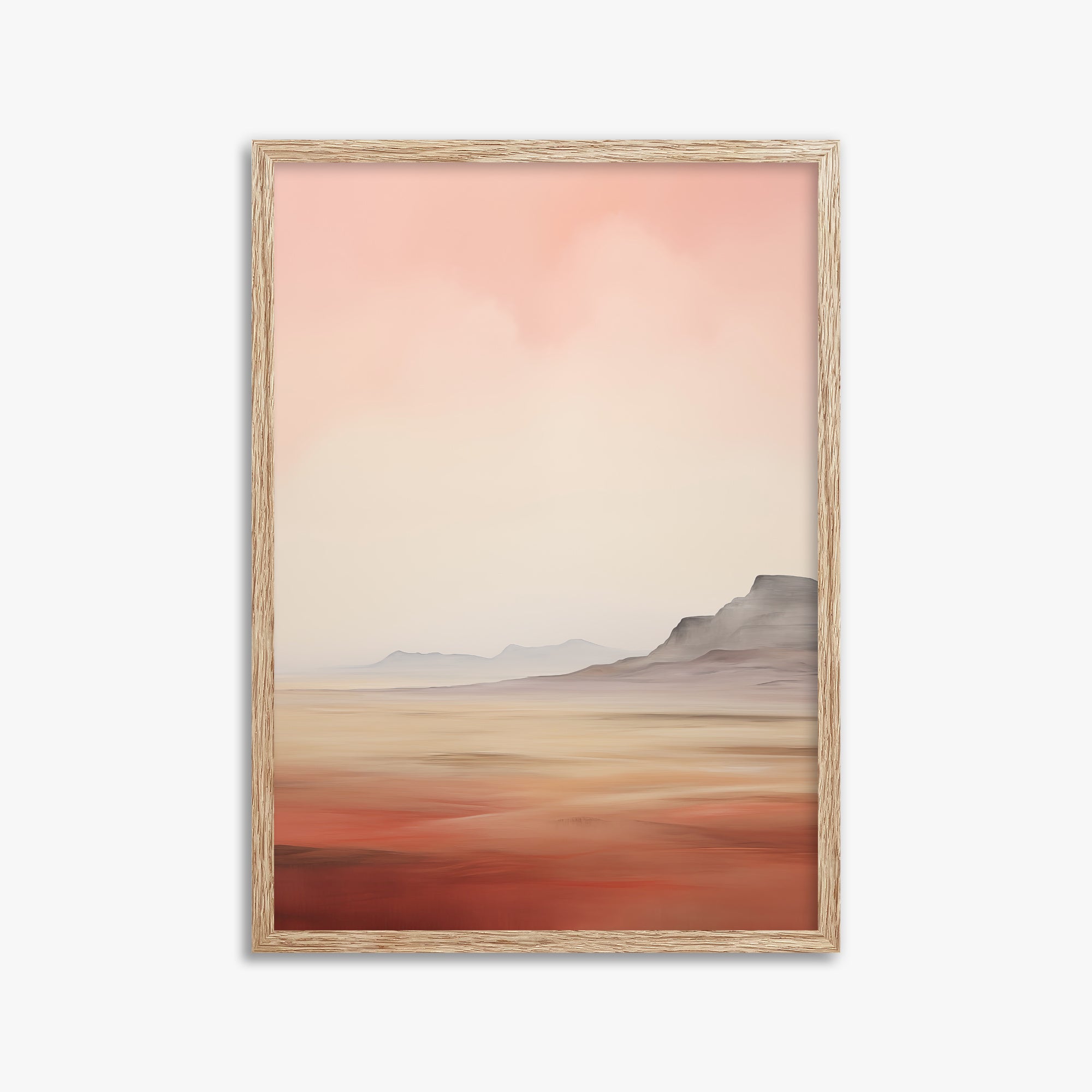 Mesa Dawn, 50x70cm Framed Art Reproduction With Raw Oak Frame