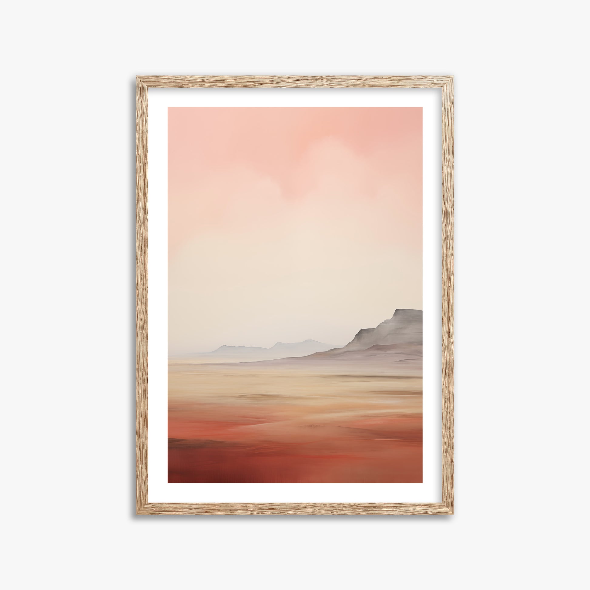 Mesa Dawn, 50x70cm Framed Art Reproduction With Raw Oak Frame