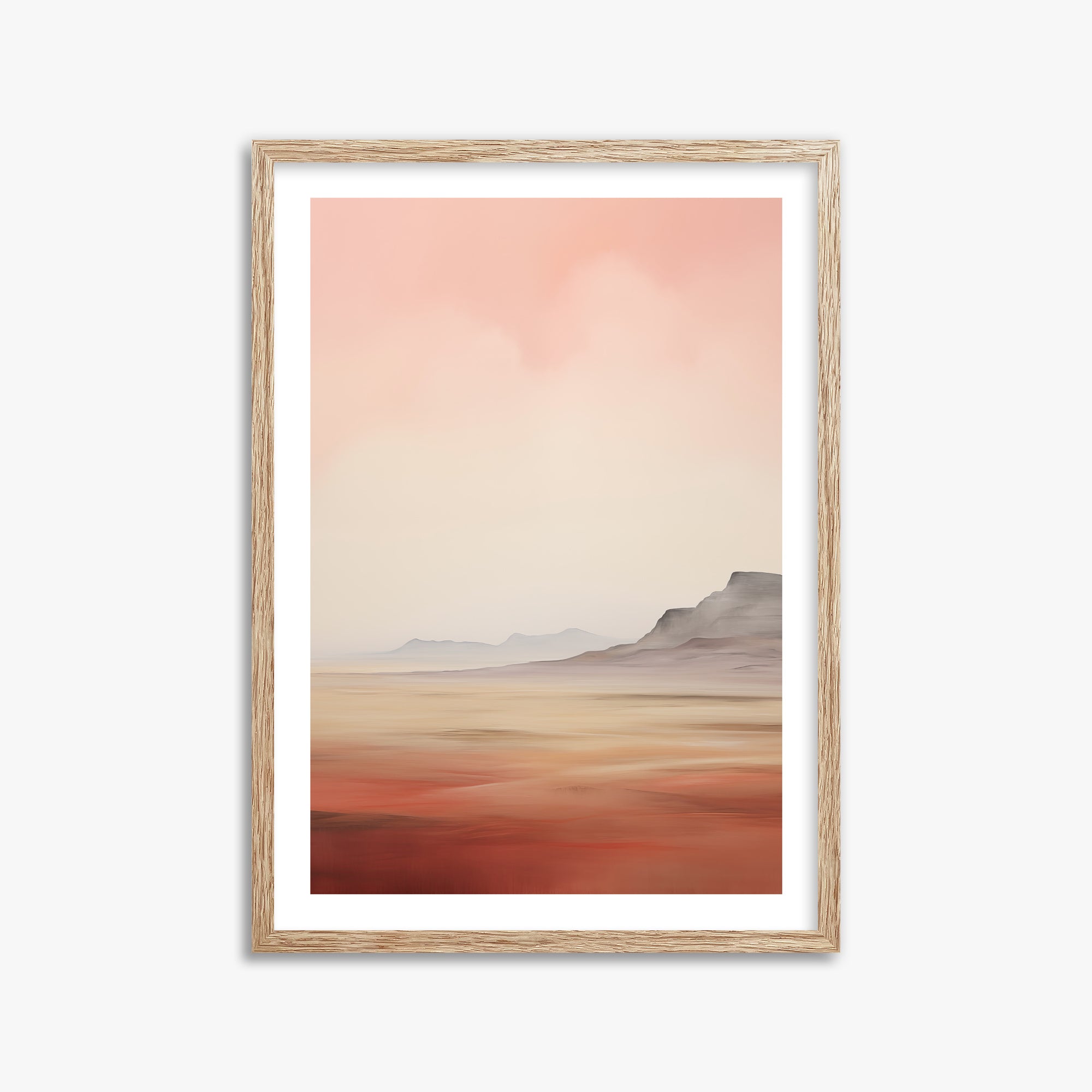 Mesa Dawn, 50x70cm Framed Art Reproduction With Raw Oak Frame