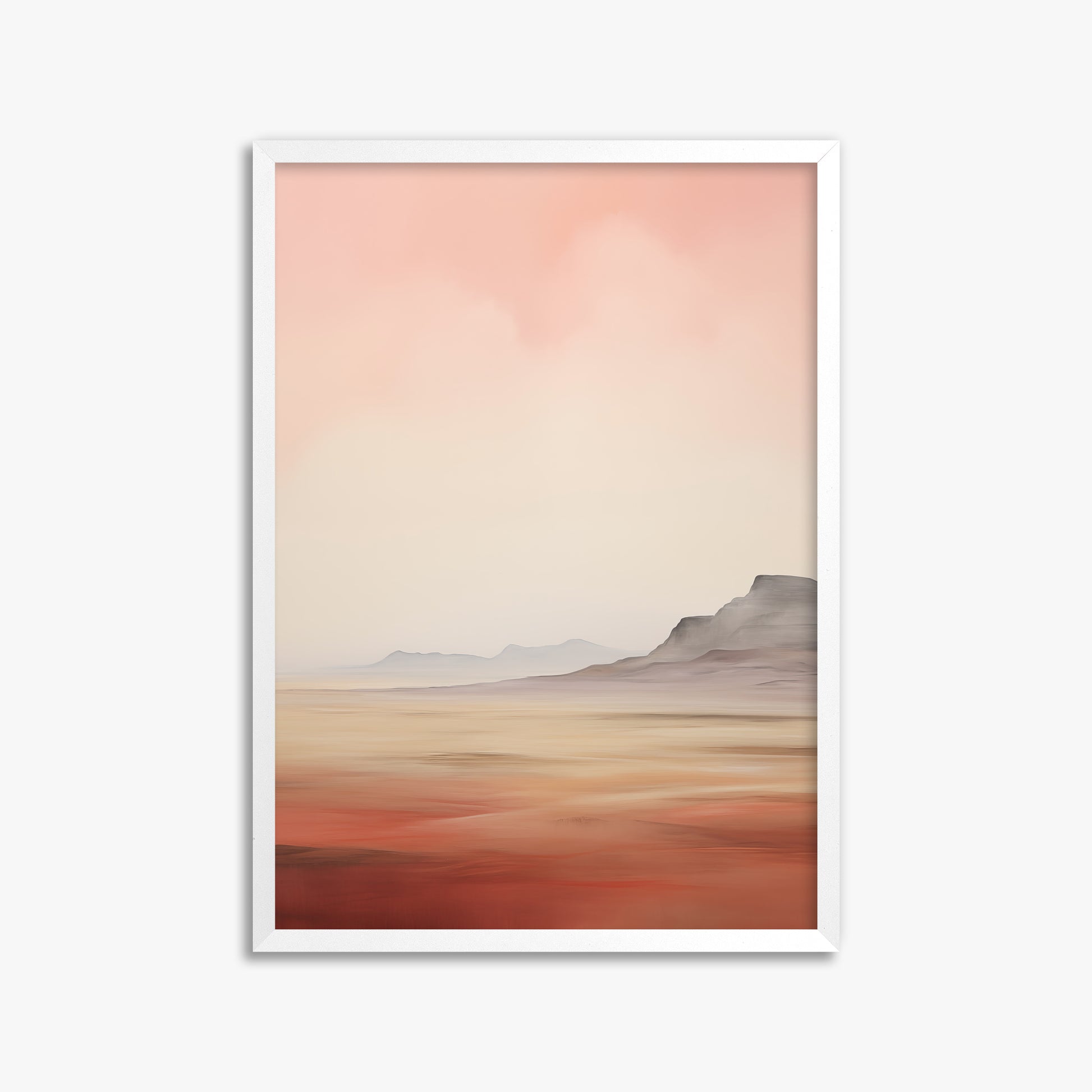 Mesa Dawn, 50x70cm Framed Poster With White Frame