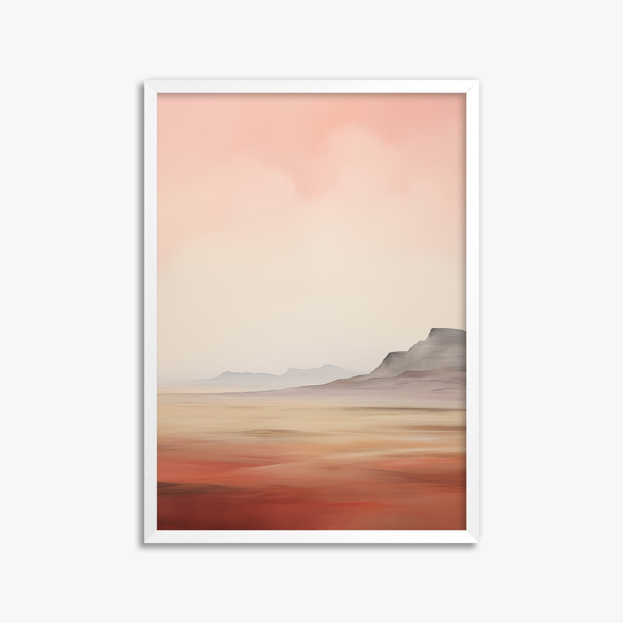 Mesa Dawn, 50x70cm Framed Poster With White Frame