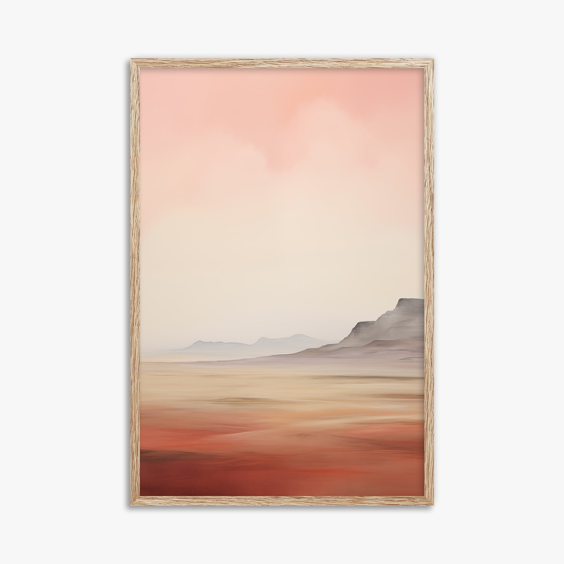 Mesa Dawn, 61x91cm Framed Art Reproduction With Raw Oak Frame