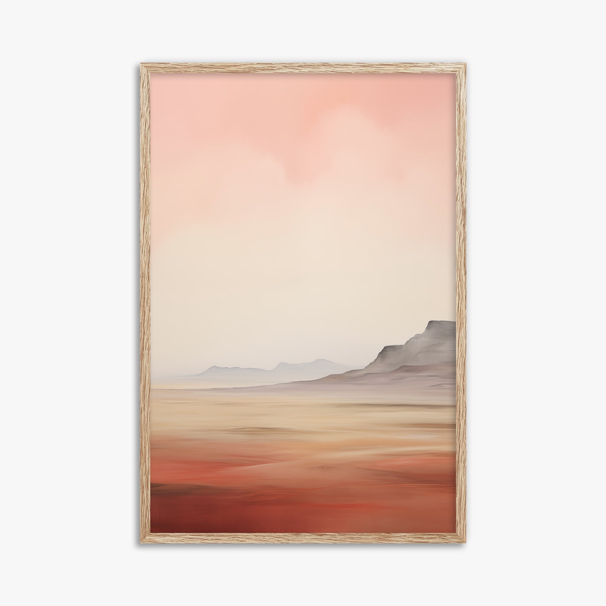 Mesa Dawn, 61x91cm Framed Art Reproduction With Raw Oak Frame