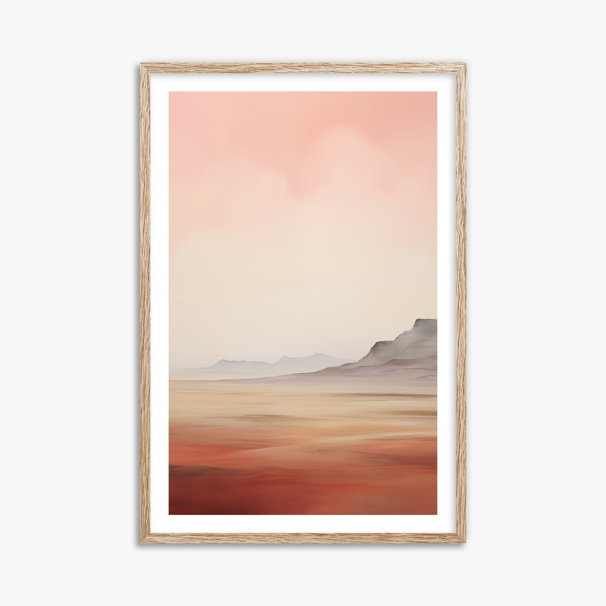 Mesa Dawn, 61x91cm Framed Art Reproduction With Raw Oak Frame