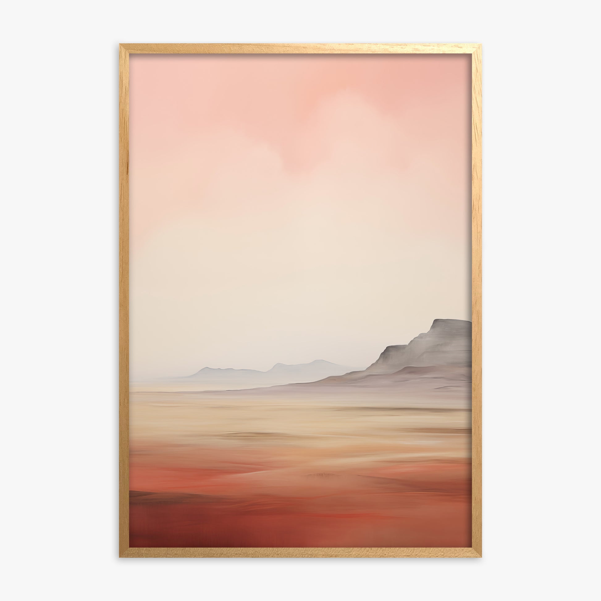 Mesa Dawn, Oak Framed Poster With Oak Frame