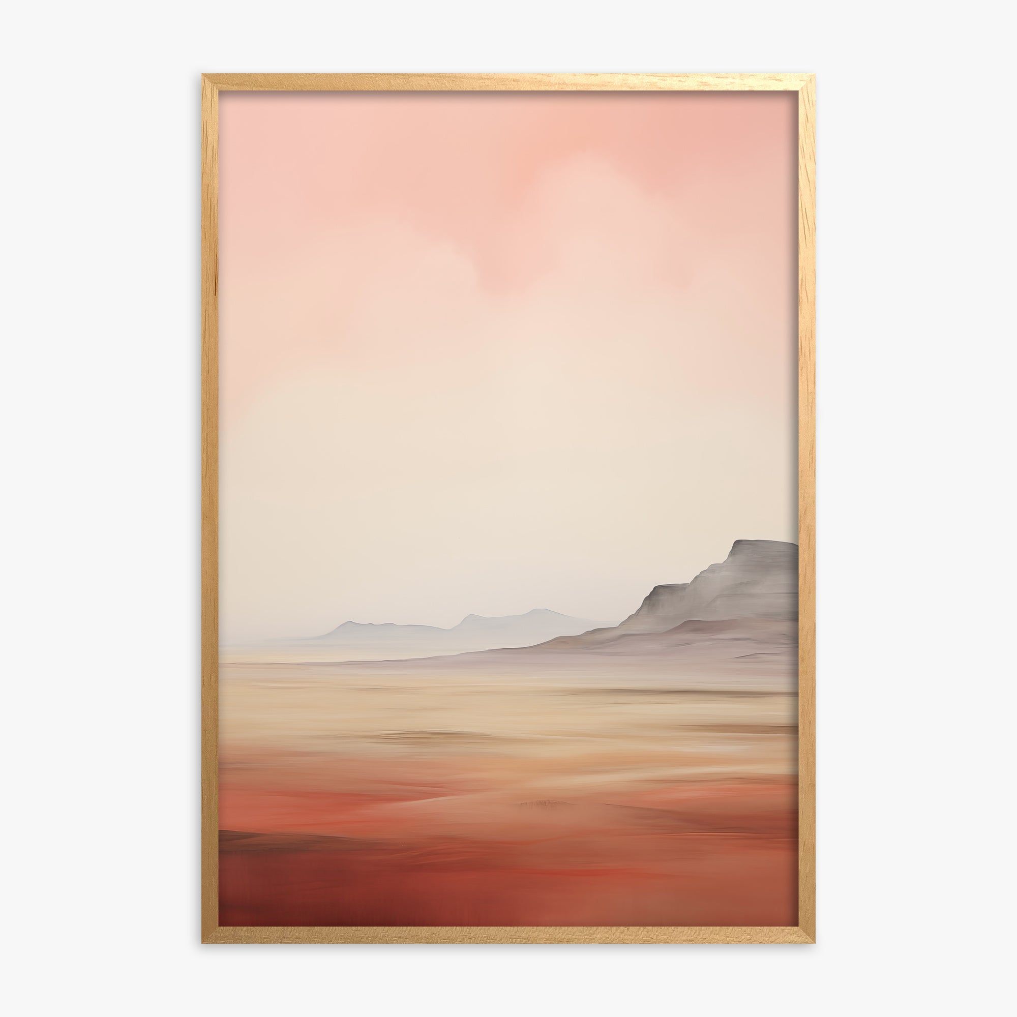 Mesa Dawn, Oak Framed Poster With Oak Frame
