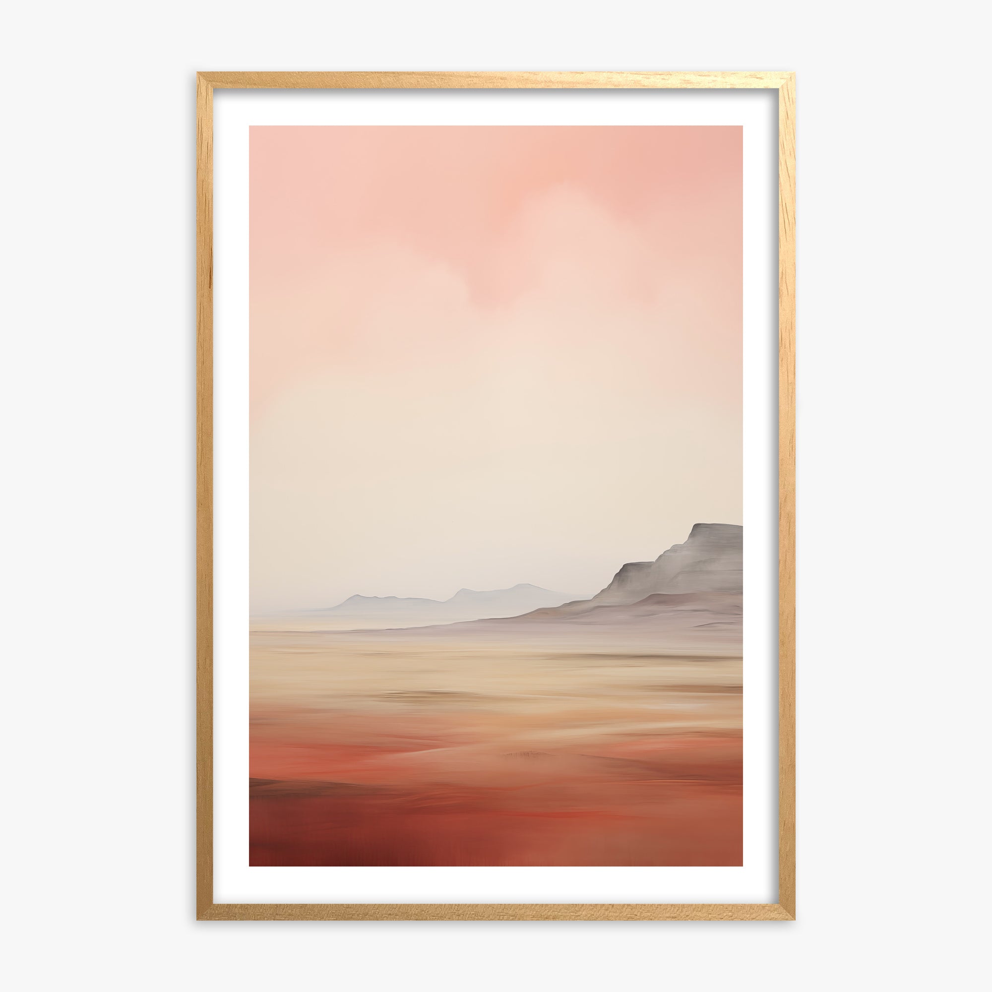 Mesa Dawn, Oak Framed Poster With Oak Frame