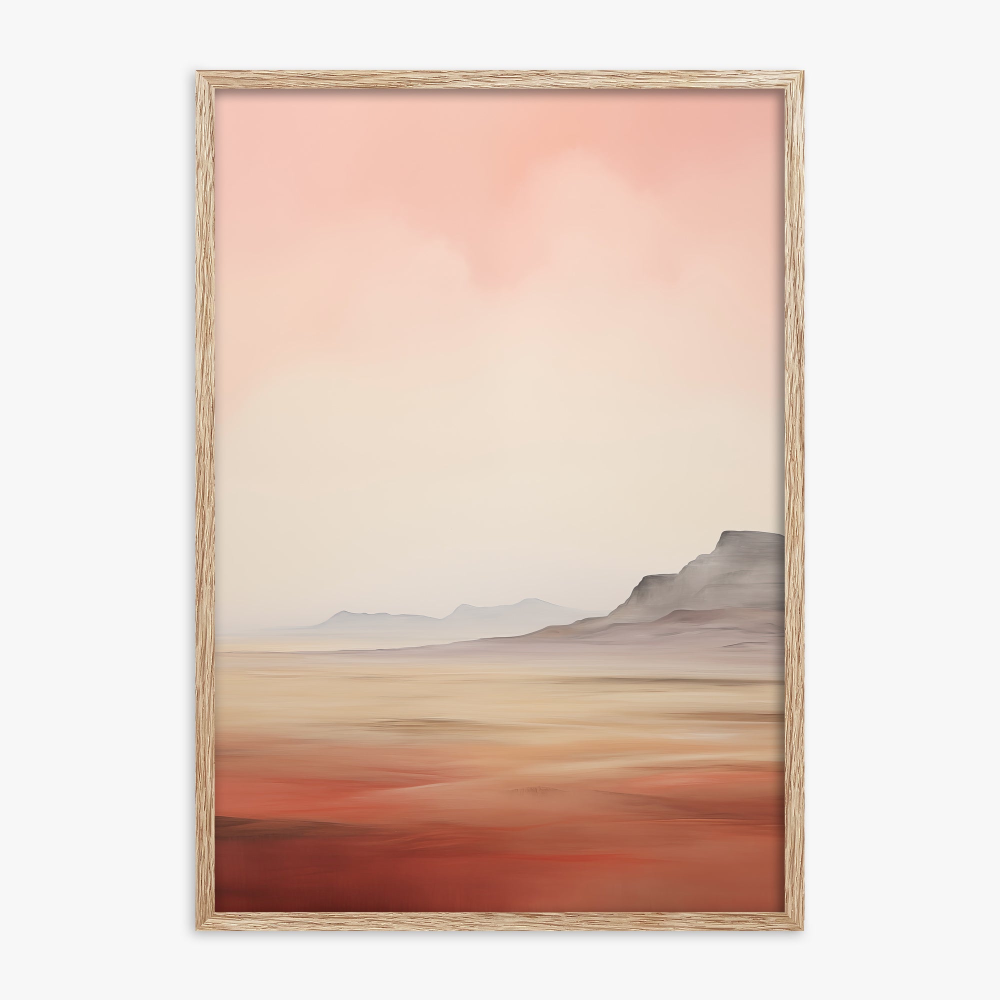 Mesa Dawn, 70x100cm Framed Art Reproduction With Raw Oak Frame