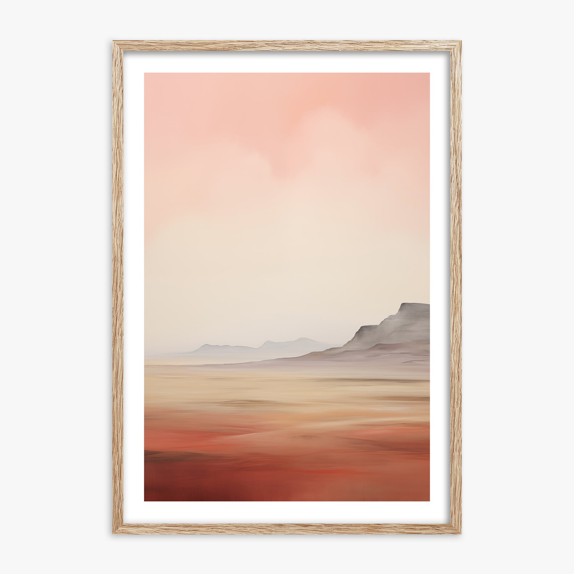 Mesa Dawn, 70x100cm Framed Art Reproduction With Raw Oak Frame