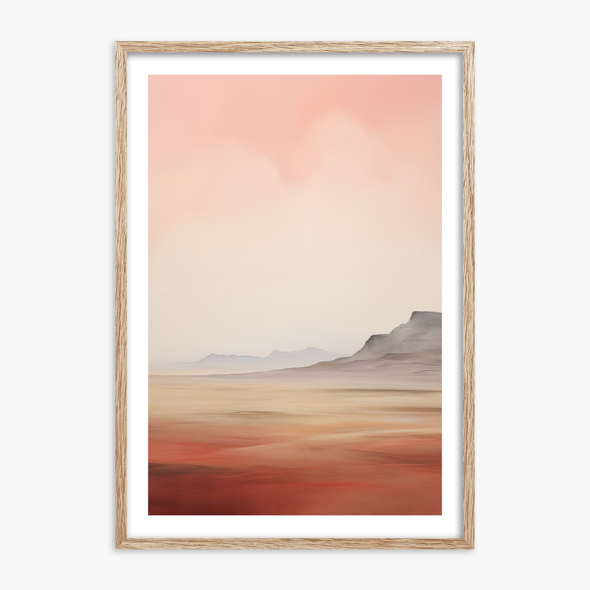 Mesa Dawn, 70x100cm Framed Art Reproduction With Raw Oak Frame