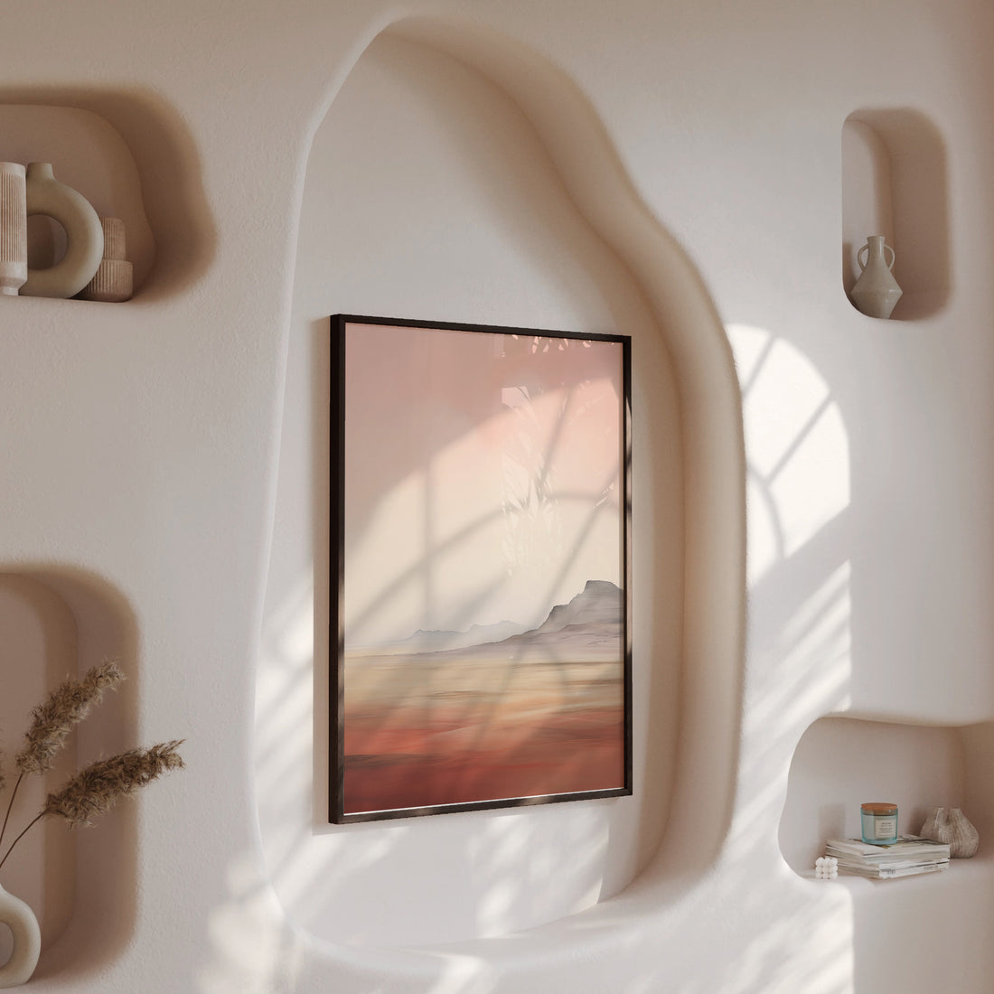 Mesa Dawn, 50x70cm Framed Poster With Black Frame