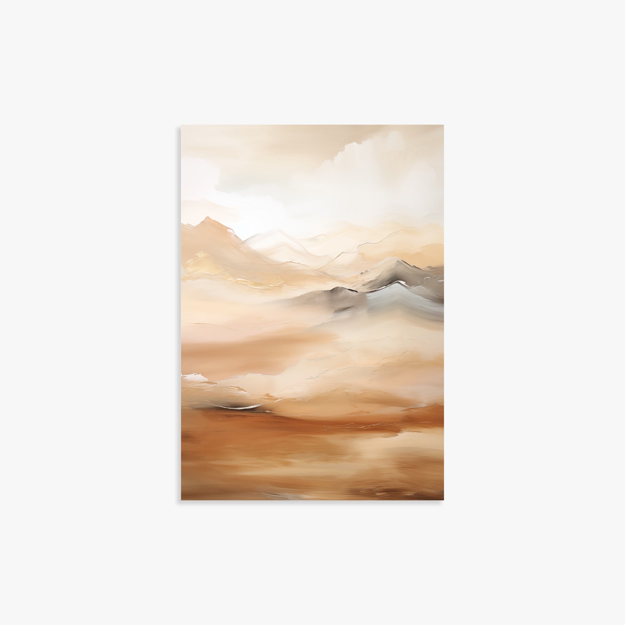Desert Mirage Mountains, 21x30cm Poster Unframed