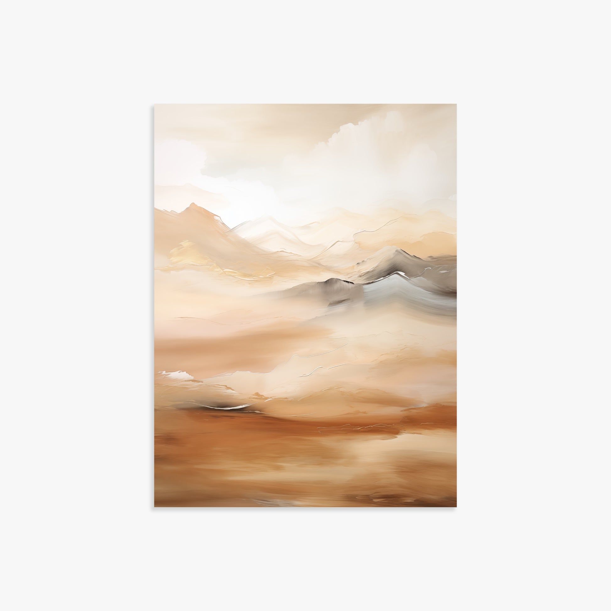 Desert Mirage Mountains, 30x40cm Poster Unframed
