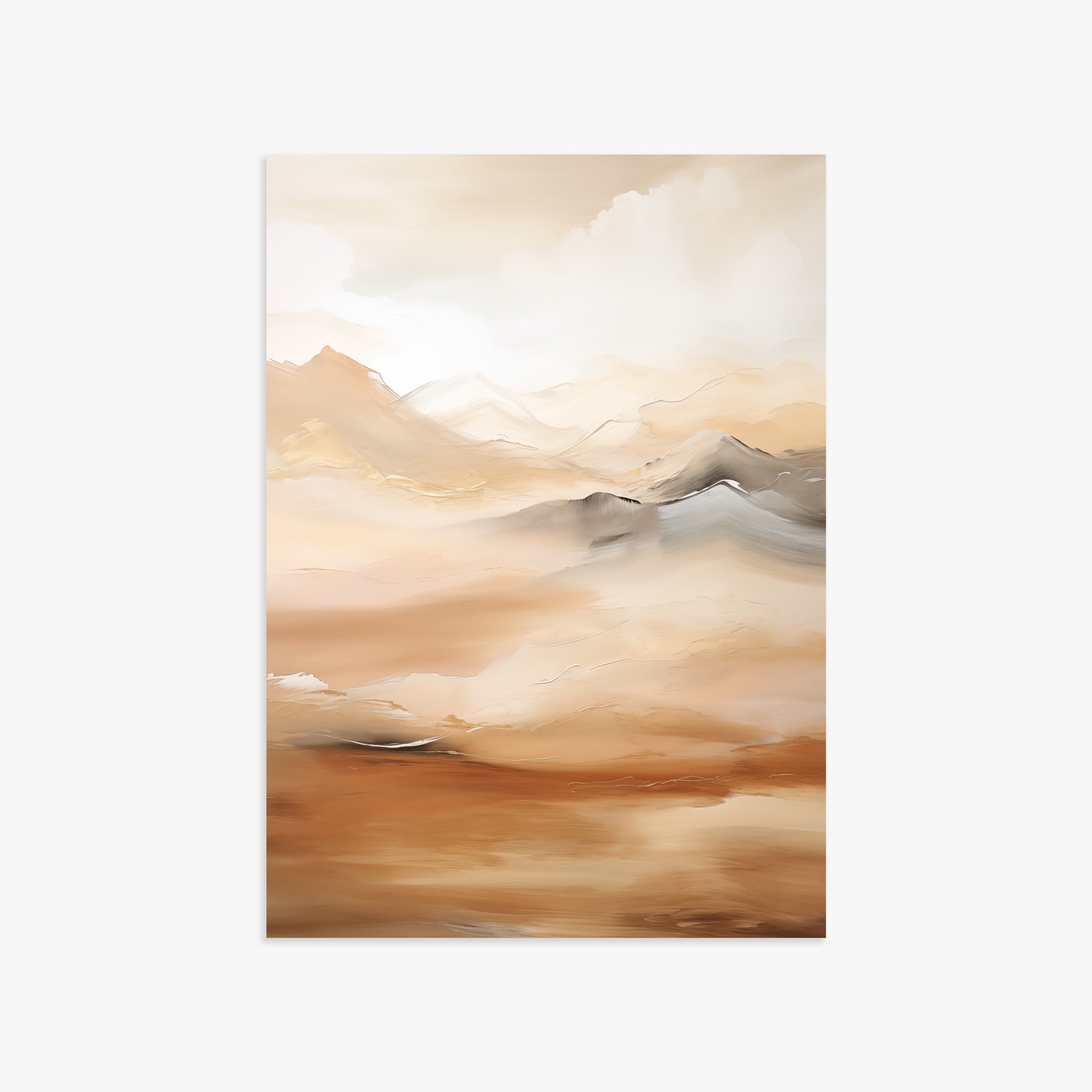 Desert Mirage Mountains, 50x70cm Poster Unframed