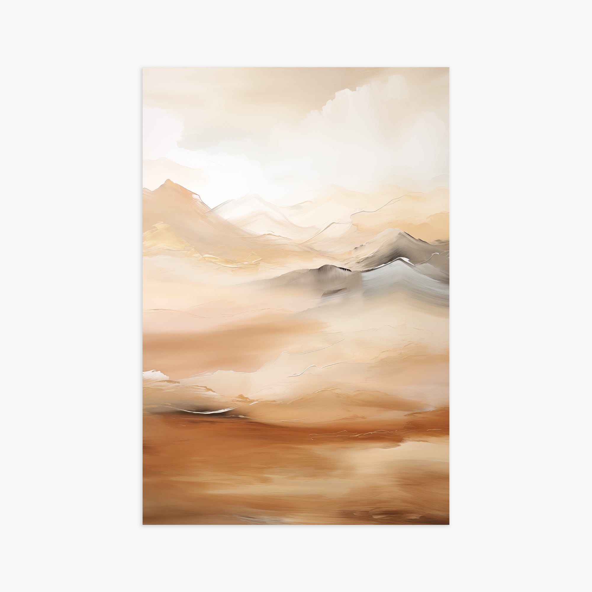 Desert Mirage Mountains, 61x91cm Poster Unframed
