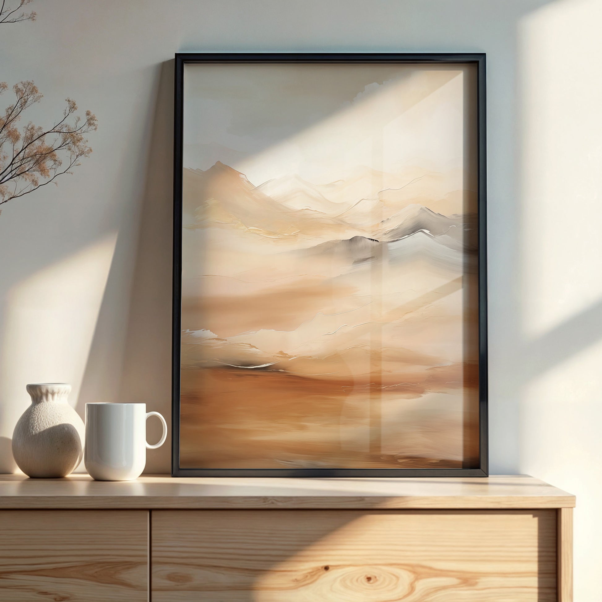 Design Concept No. 22 for Desert Mirage Mountains Modern Poster Art