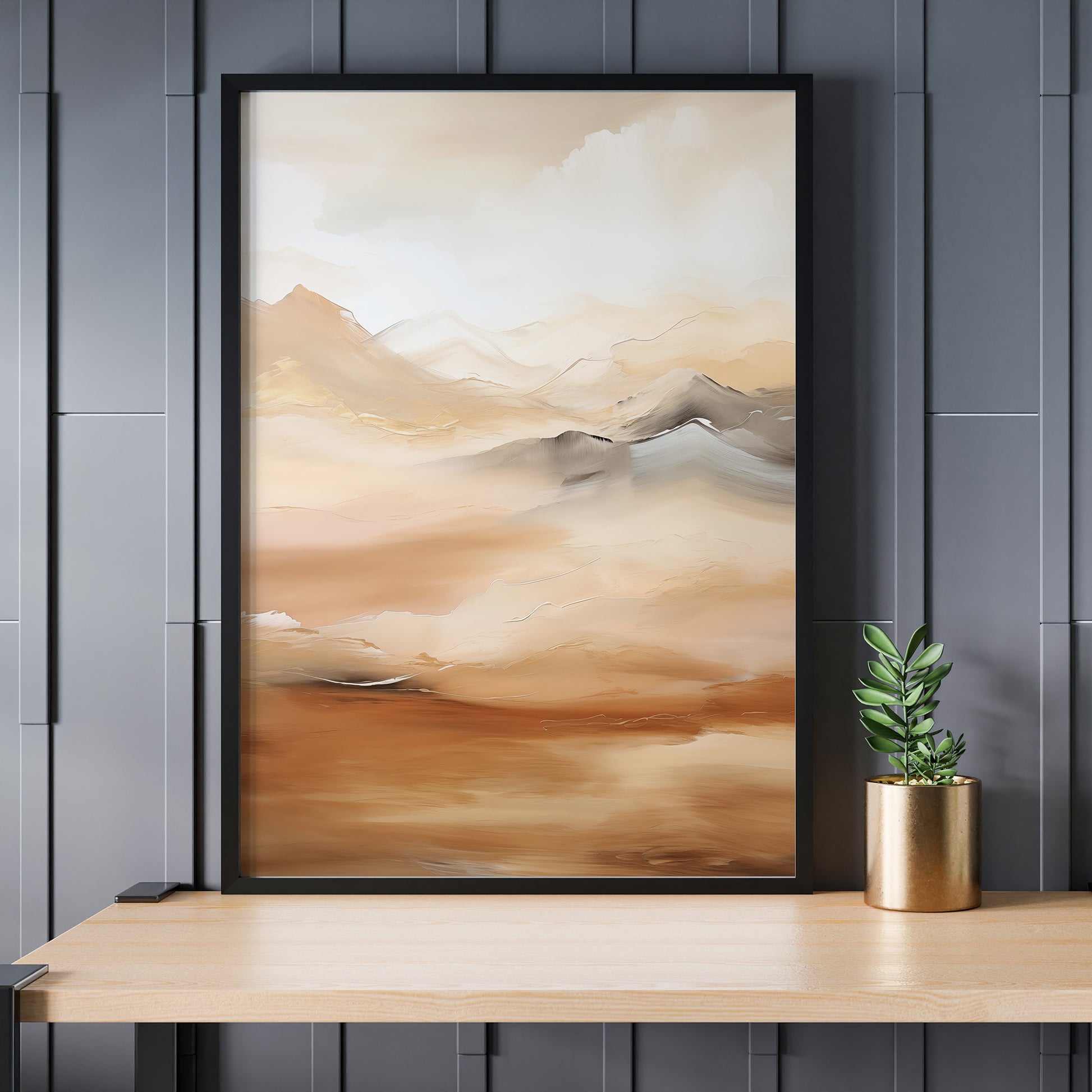 Design Concept No. 24 for Desert Mirage Mountains Modern Poster Art