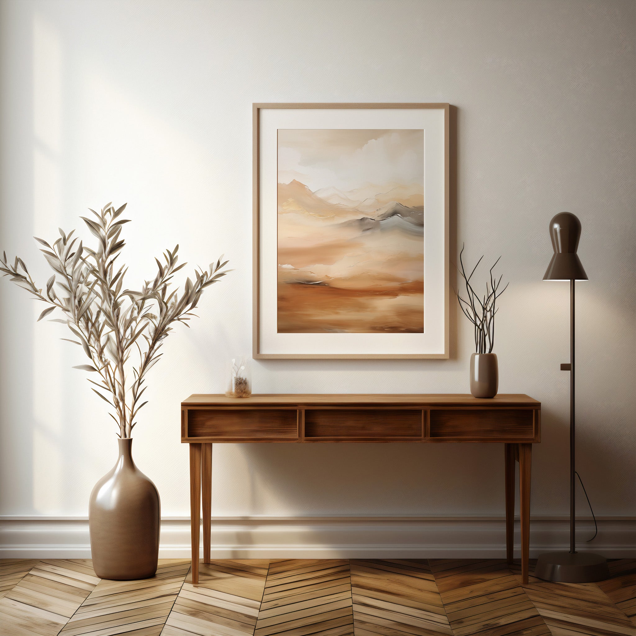 Design Concept No. 37 for Desert Mirage Mountains Modern Poster Art