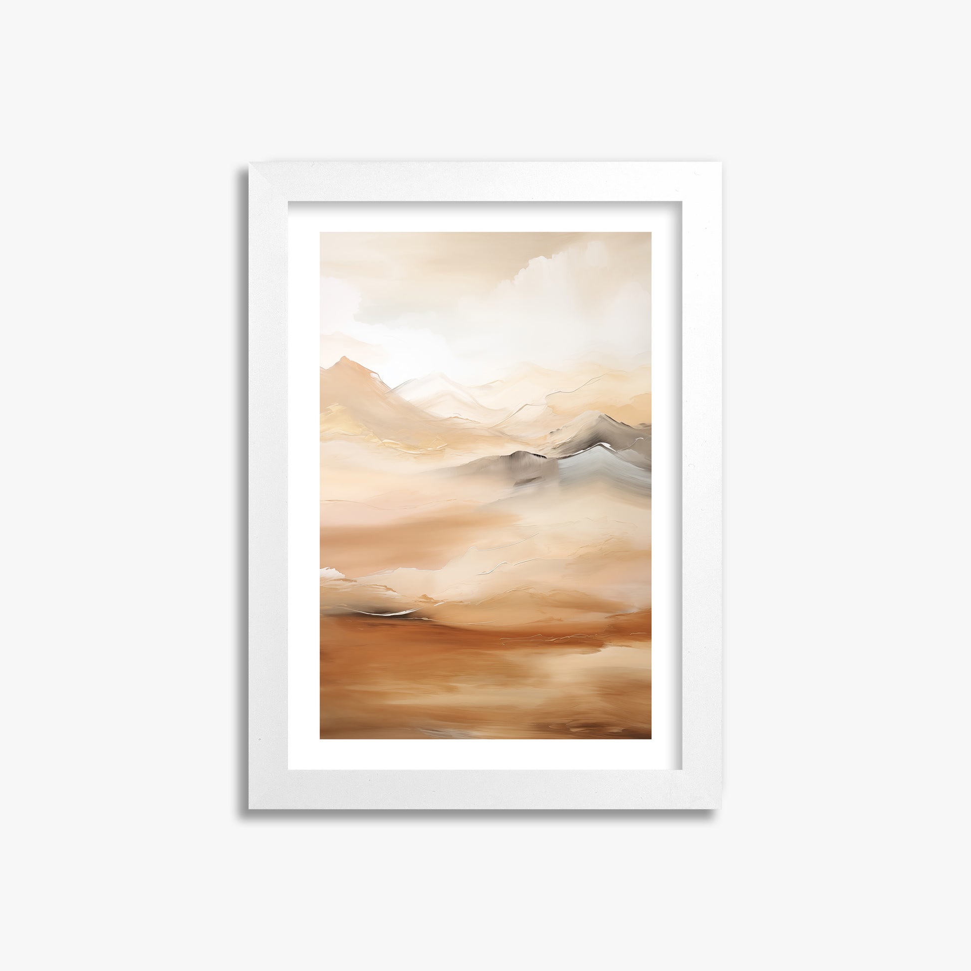 Desert Mirage Mountains, 21x30cm Whitek Framed Art Reproduction