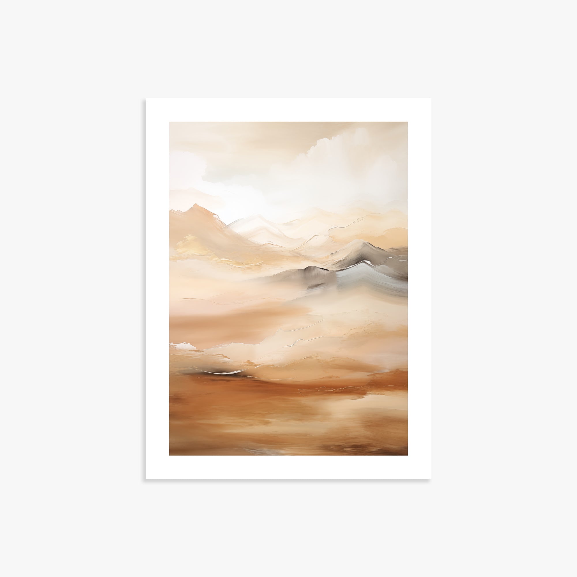 Desert Mirage Mountains, 30x40cm Printed Poster