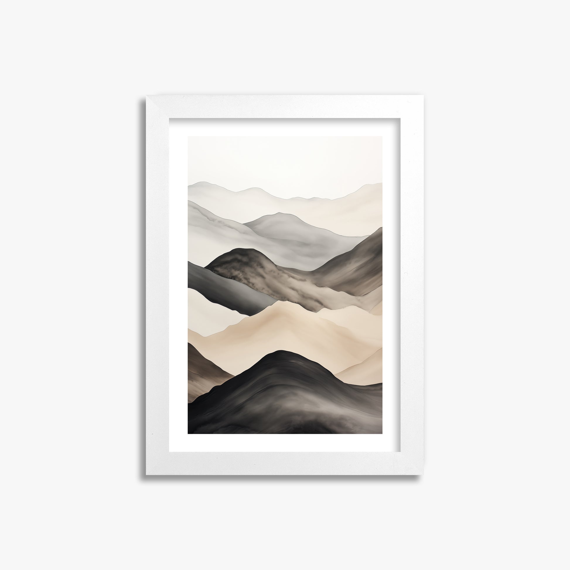 Misty Mountains Drift, 21x30cm Whitek Framed Art Reproduction