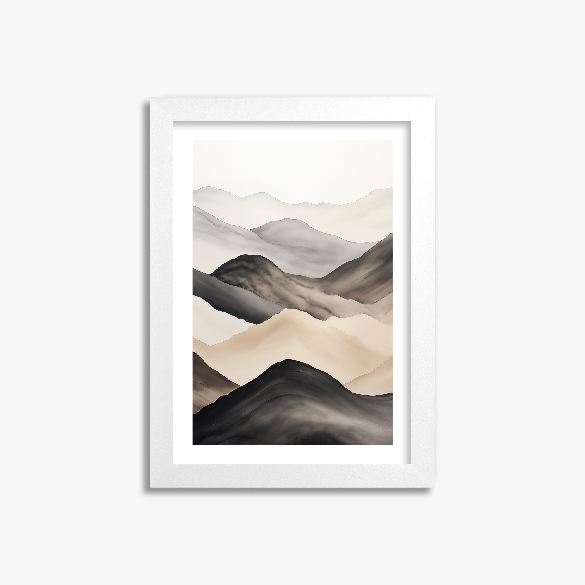 Misty Mountains Drift, 21x30cm Whitek Framed Art Reproduction