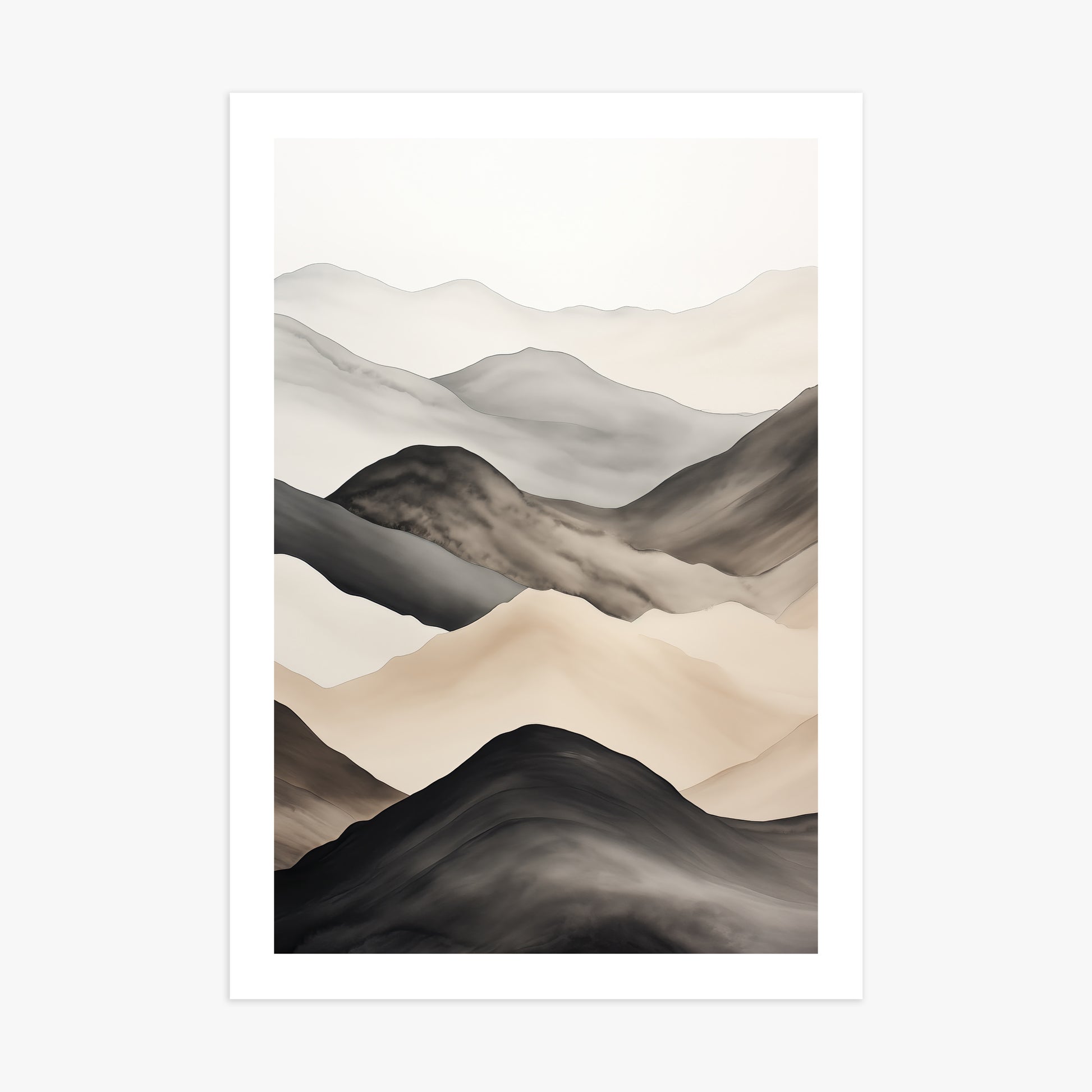 Misty Mountains Drift, 70x100cm Printed Poster