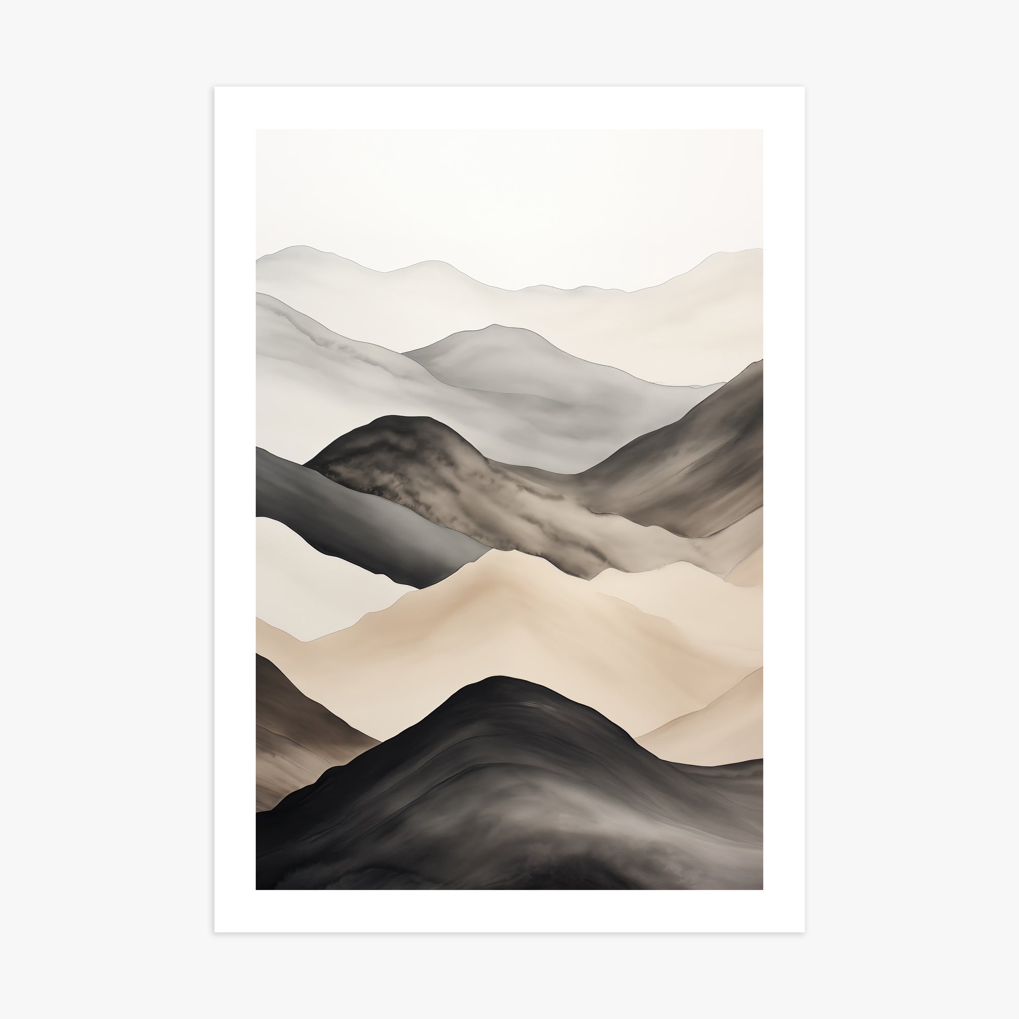Misty Mountains Drift, 70x100cm Printed Poster
