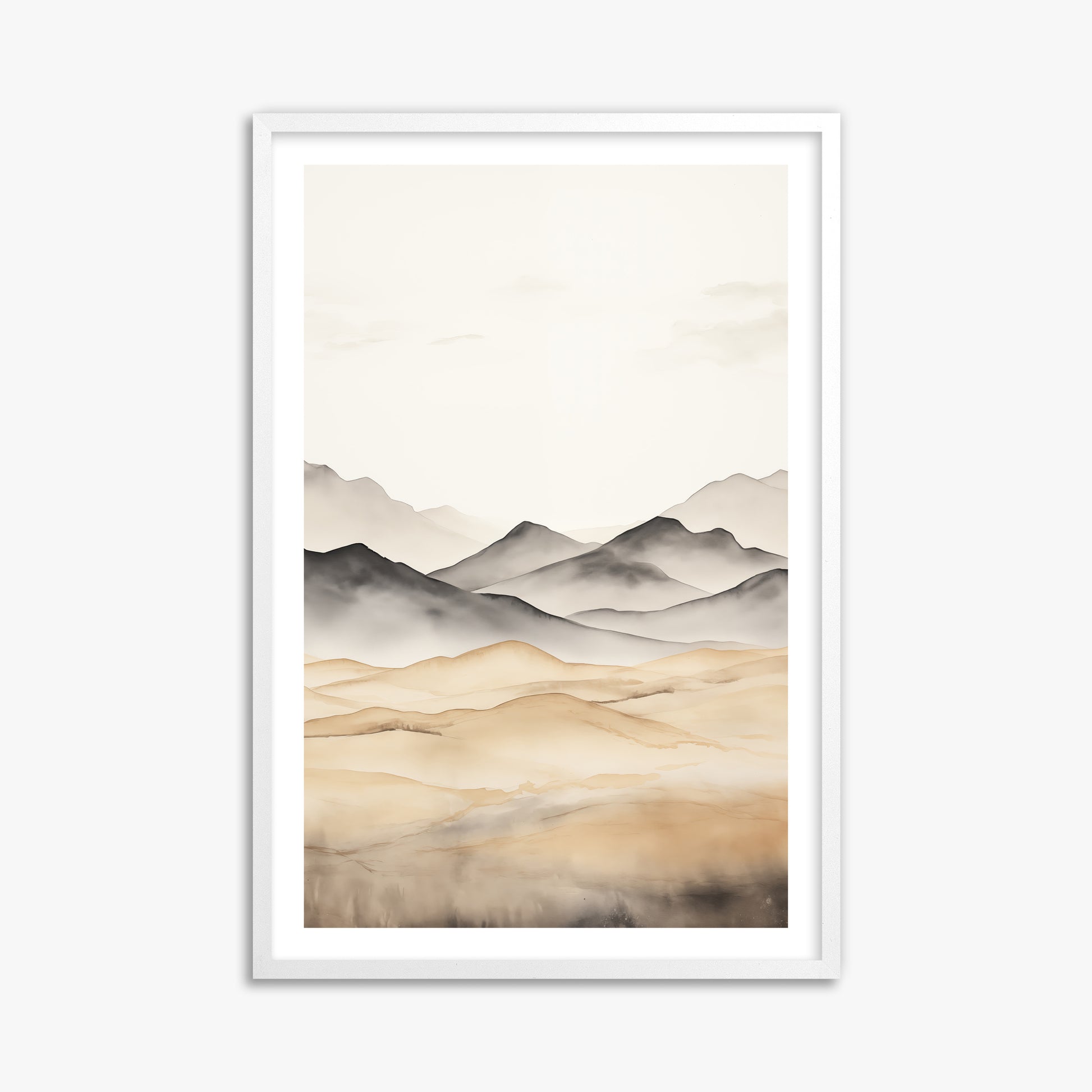 Misty Mountains Serenity, 61x91cm Whitek Framed Art Reproduction