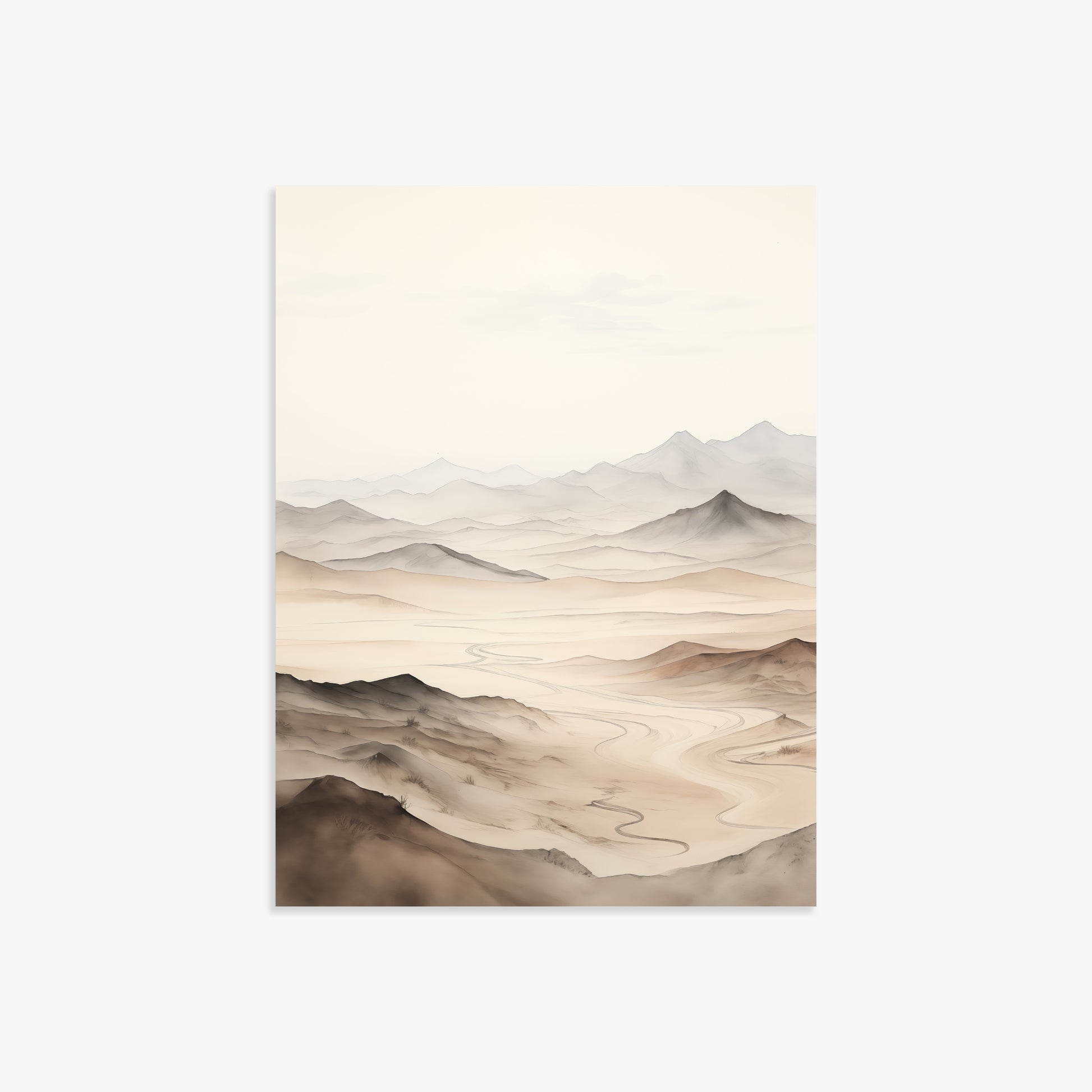 Misty Mountains Voyage, 30x40cm Poster Unframed