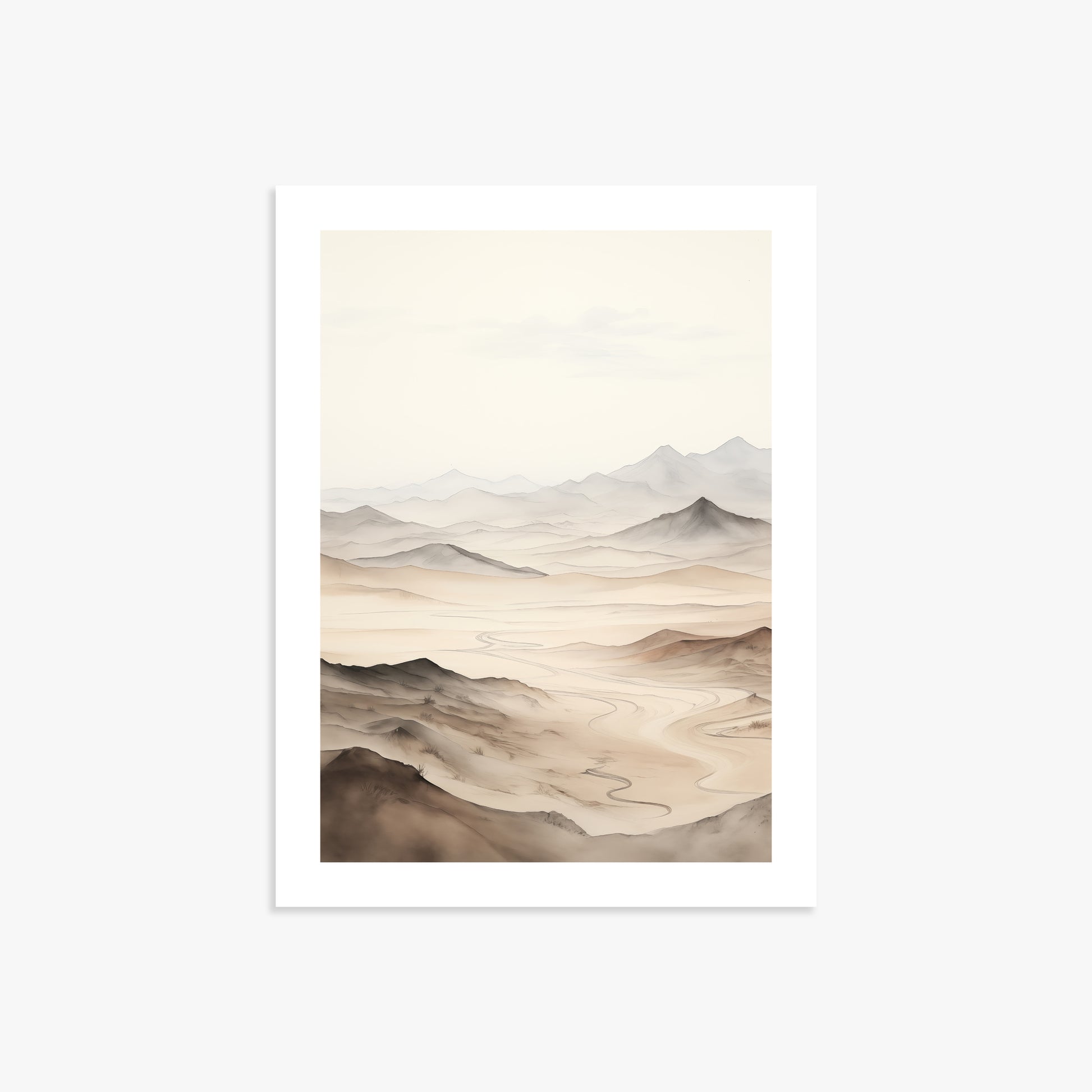 Misty Mountains Voyage, 30x40cm Poster Unframed