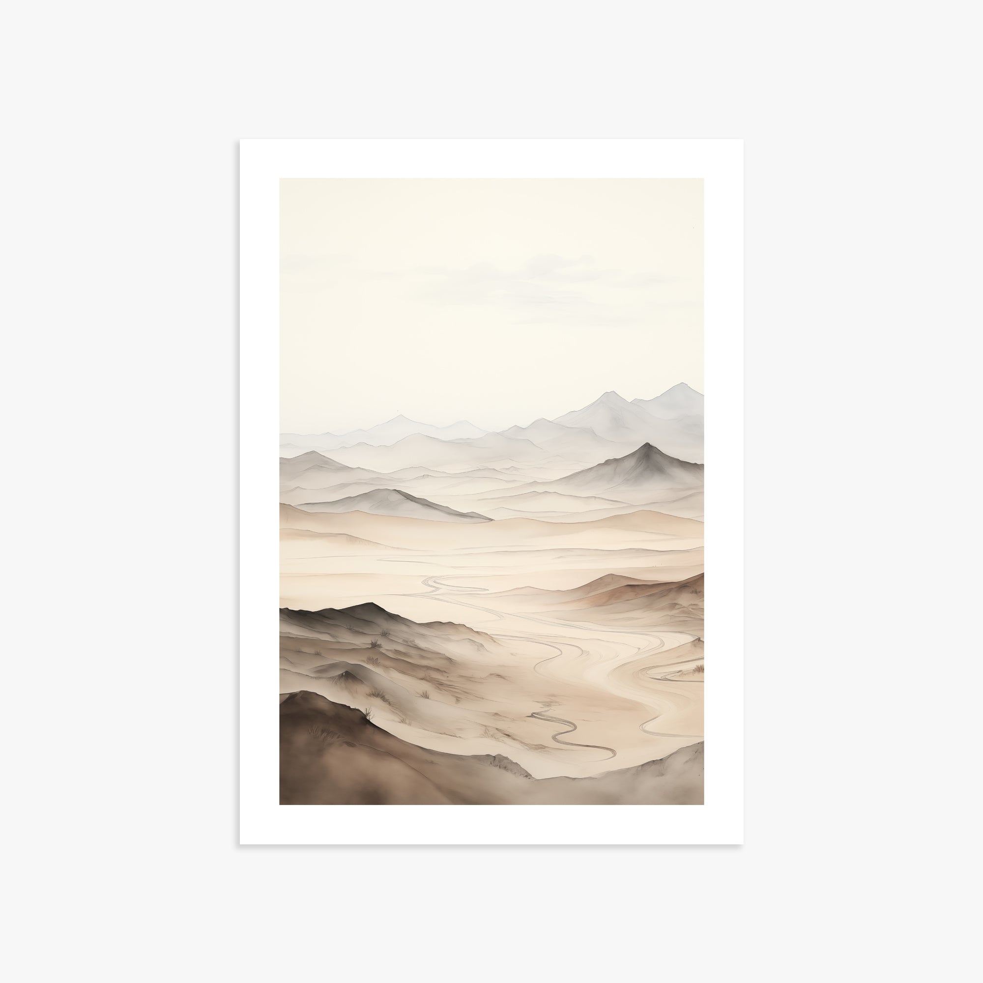 Misty Mountains Voyage, 50x70cm Poster Unframed