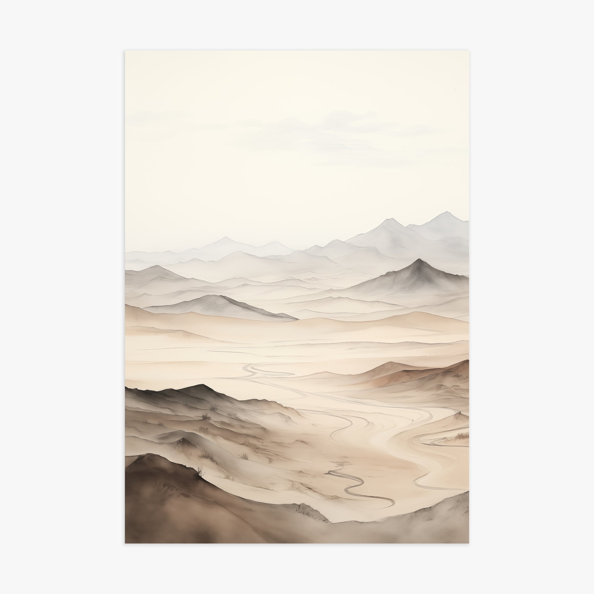 Misty Mountains Voyage, 70x100cm Poster Unframed
