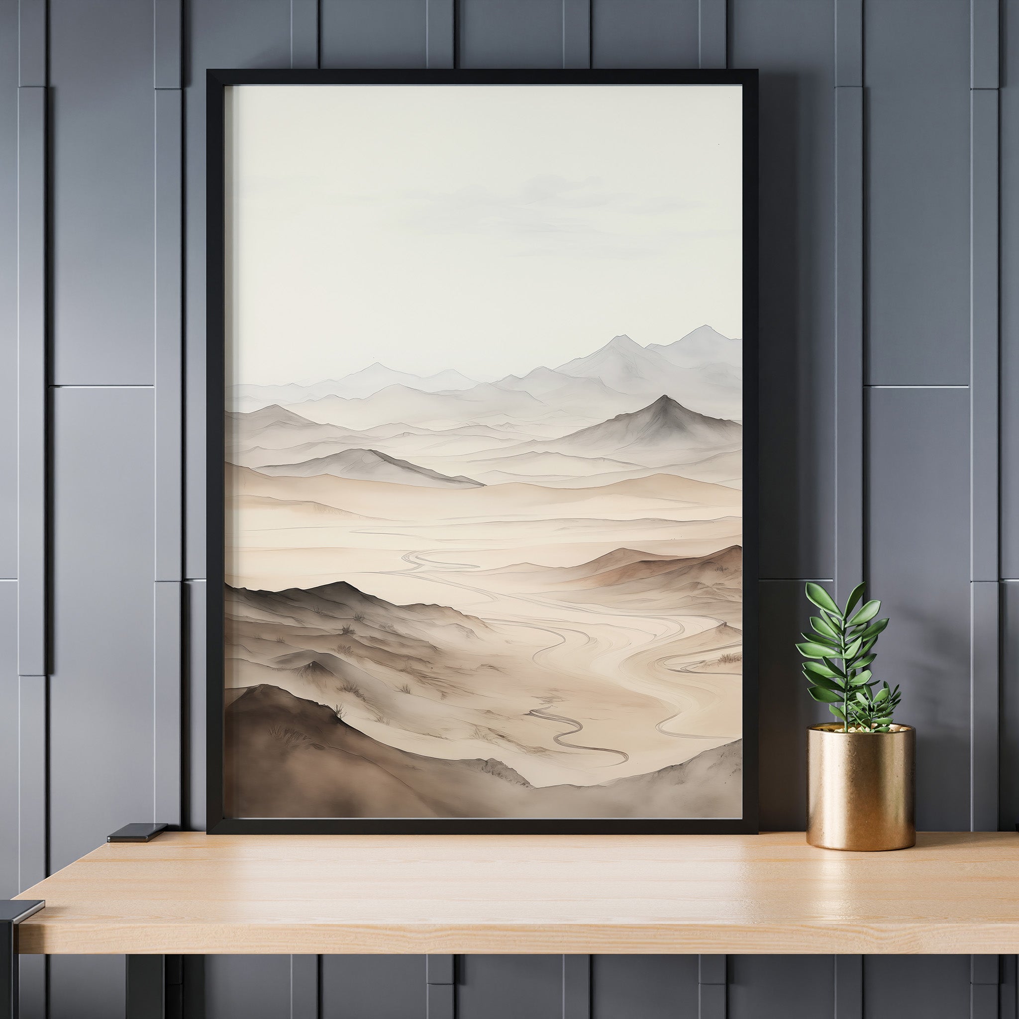 Design Concept No. 24 for Misty Mountains Voyage Modern Poster Art