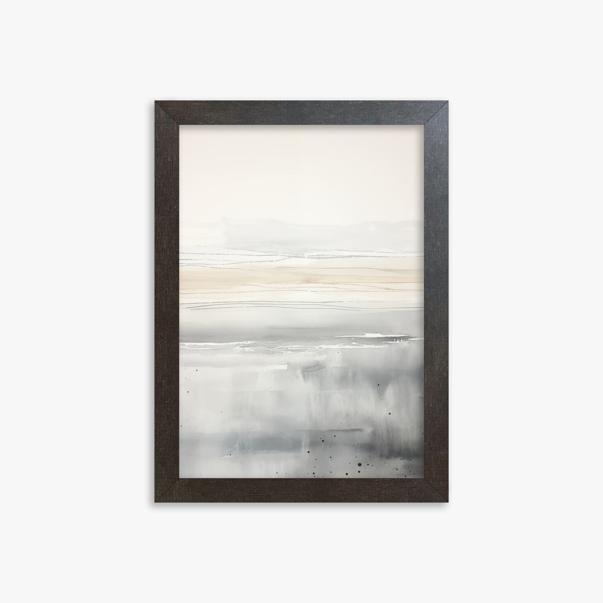 Marshland Horizon, 21x30cm Framed Poster With Espresso Frame