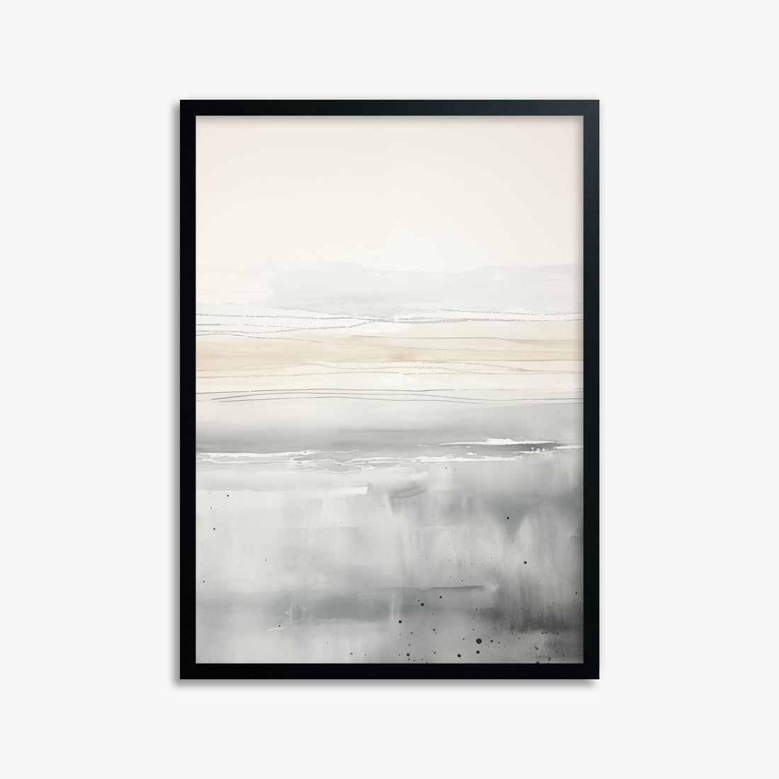 Marshland Horizon, 50x70cm Framed Poster With Black Frame