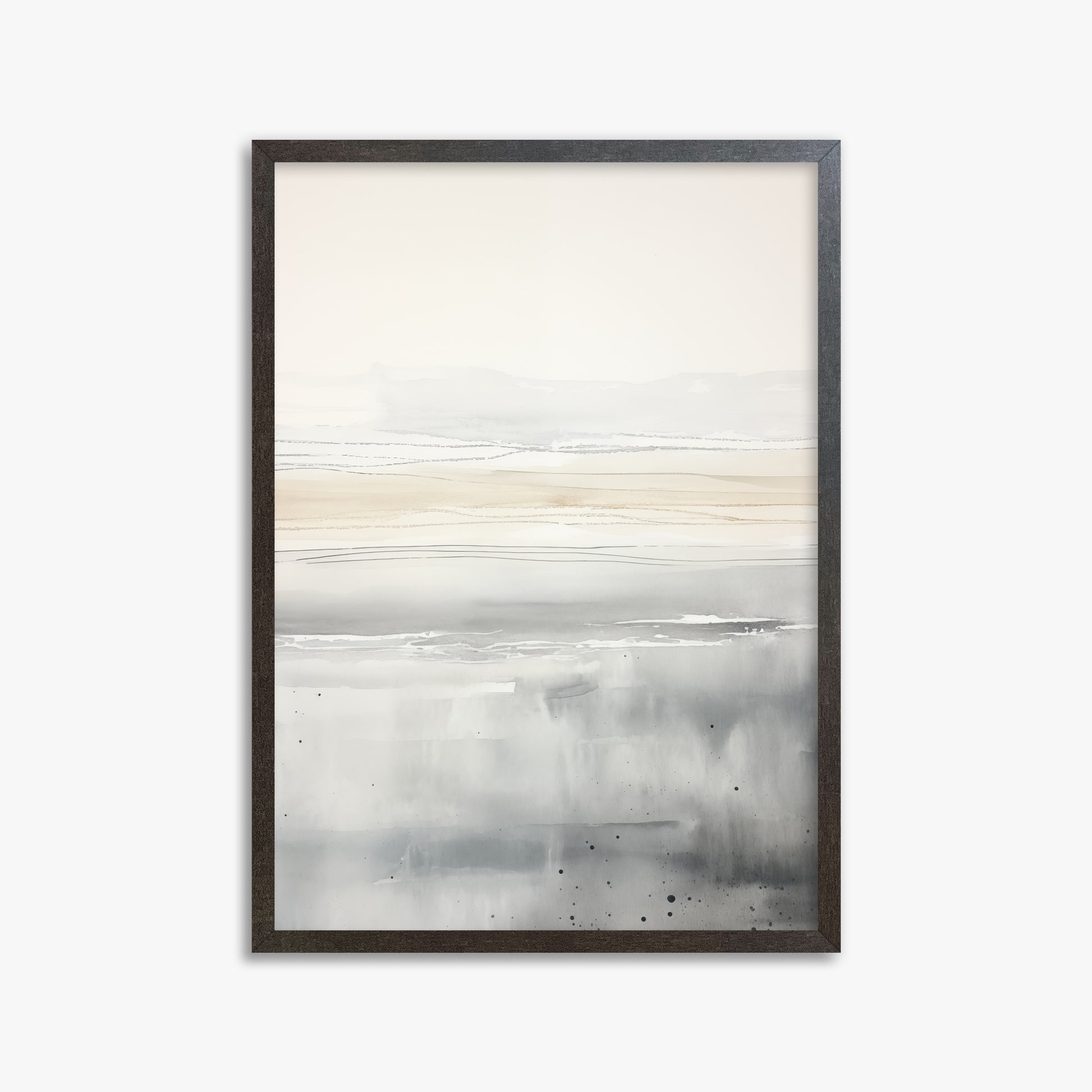 Marshland Horizon, 50x70cm Framed Poster With Espresso Frame