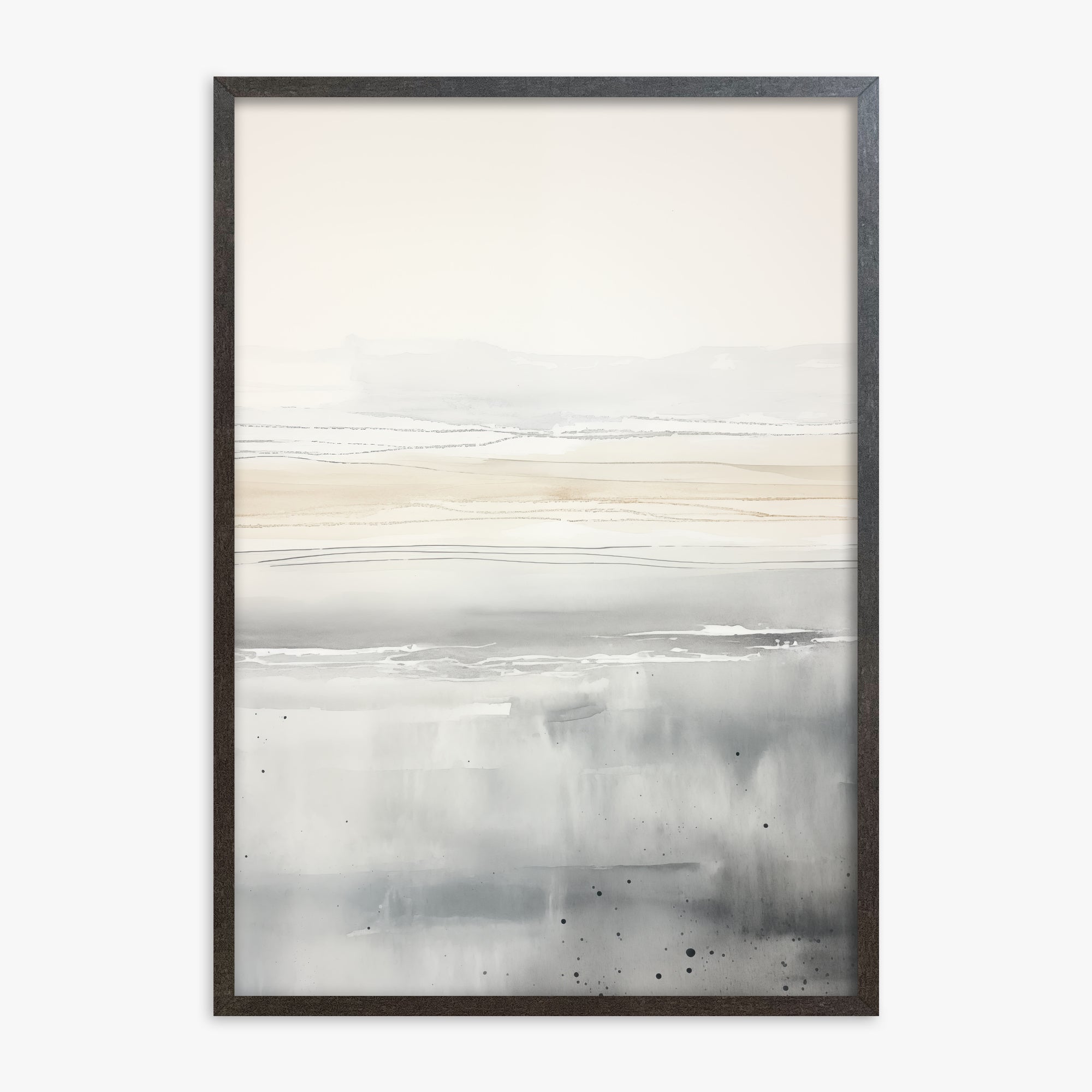 Marshland Horizon, 70x100cm Framed Poster With Espresso Frame