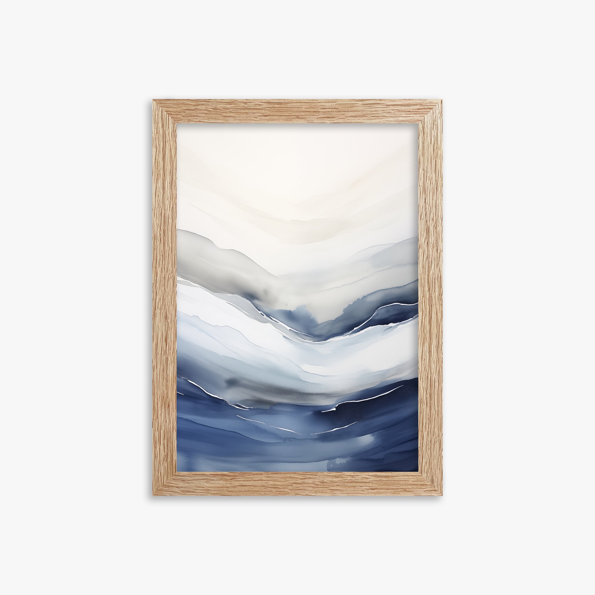 Serene Tides, 21x30cm Framed Poster With Raw Oak Frame