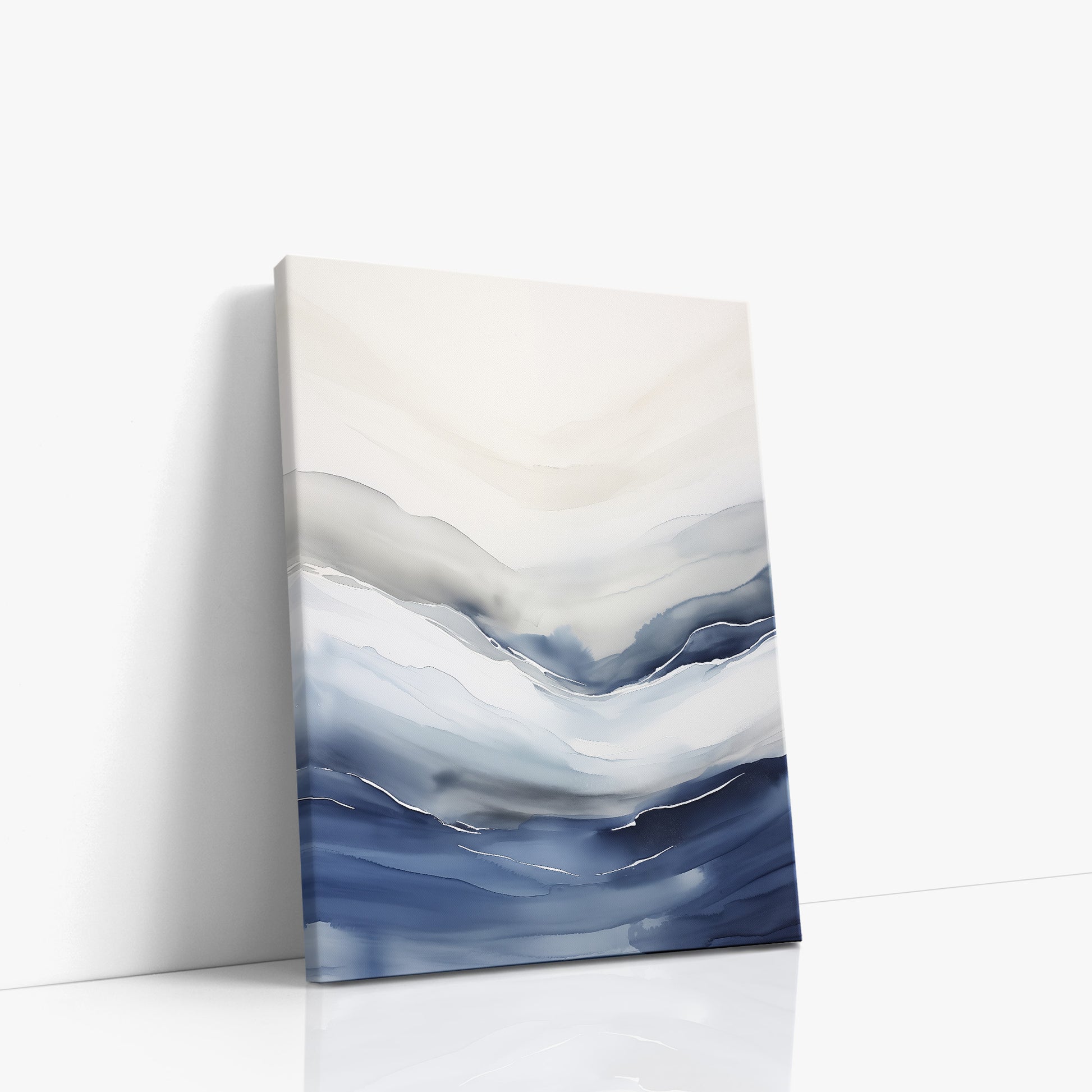 Serene Tides, 30x40cm Satin Canvas Poster Left Angle