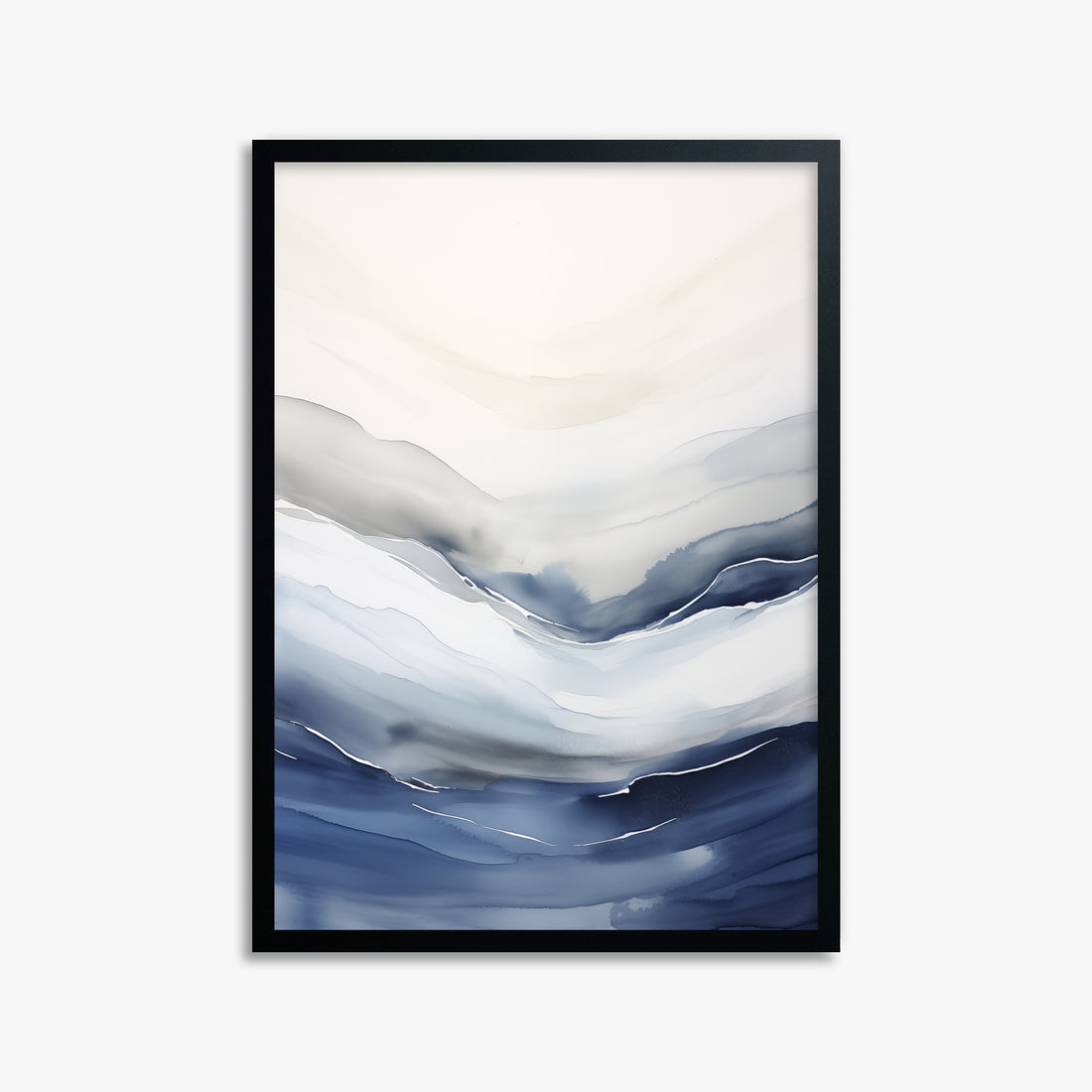 Serene Tides, 50x70cm Framed Poster With Black Frame