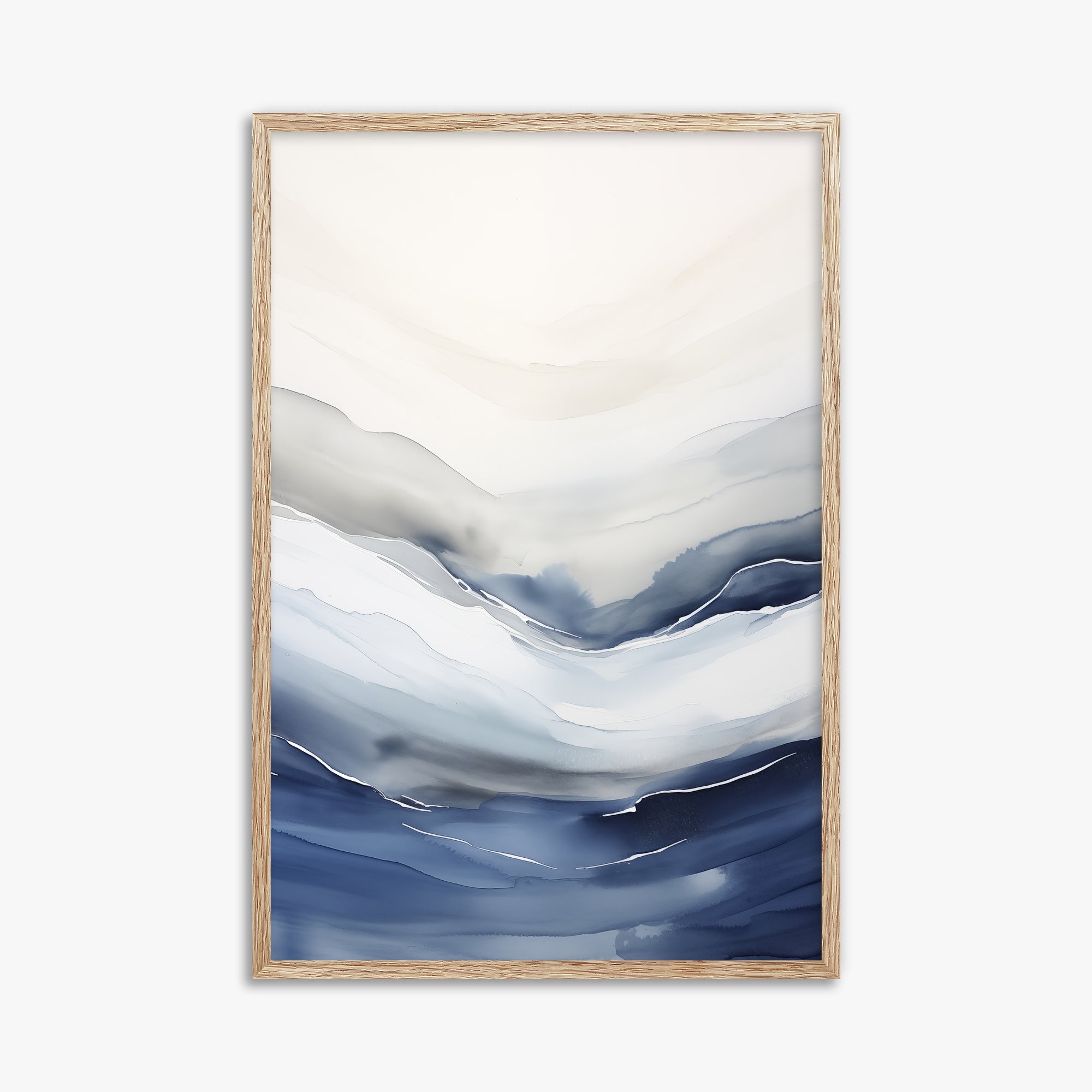 Serene Tides, 61x91cm Framed Poster With Raw Oak Frame