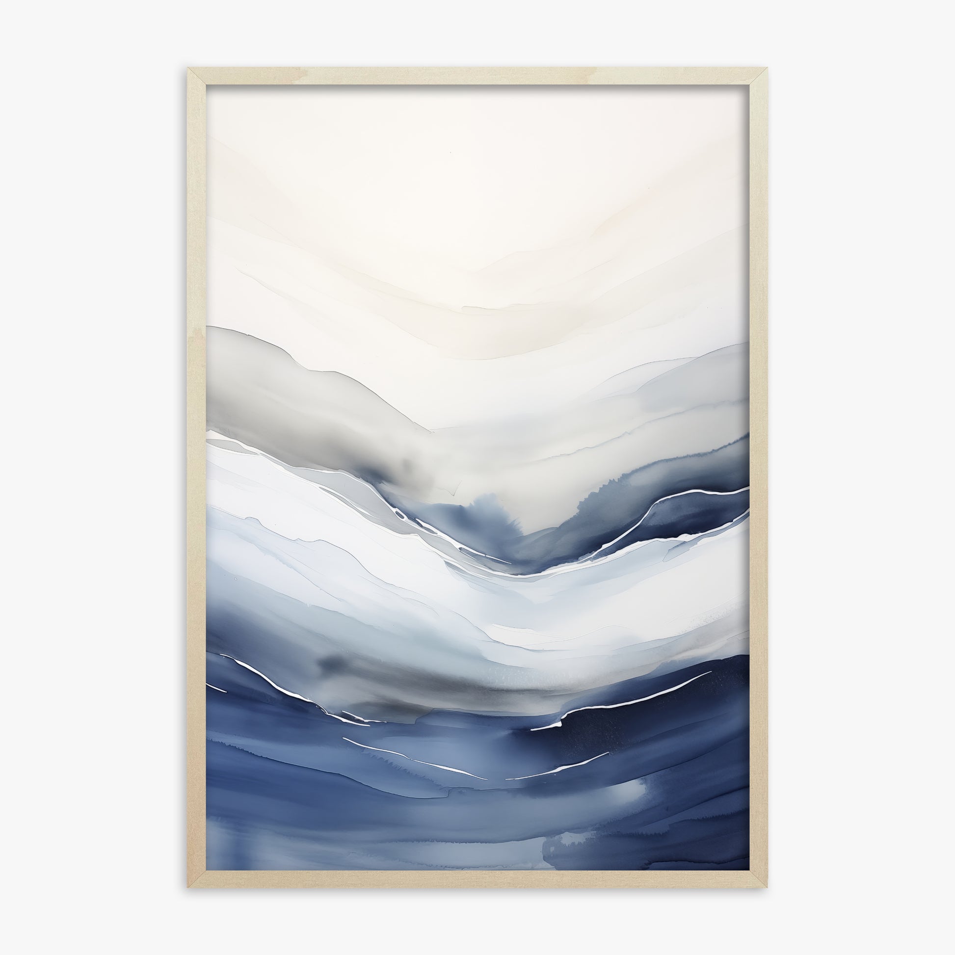 Serene Tides, 70x100cm Framed Poster With Lime Wood Frame
