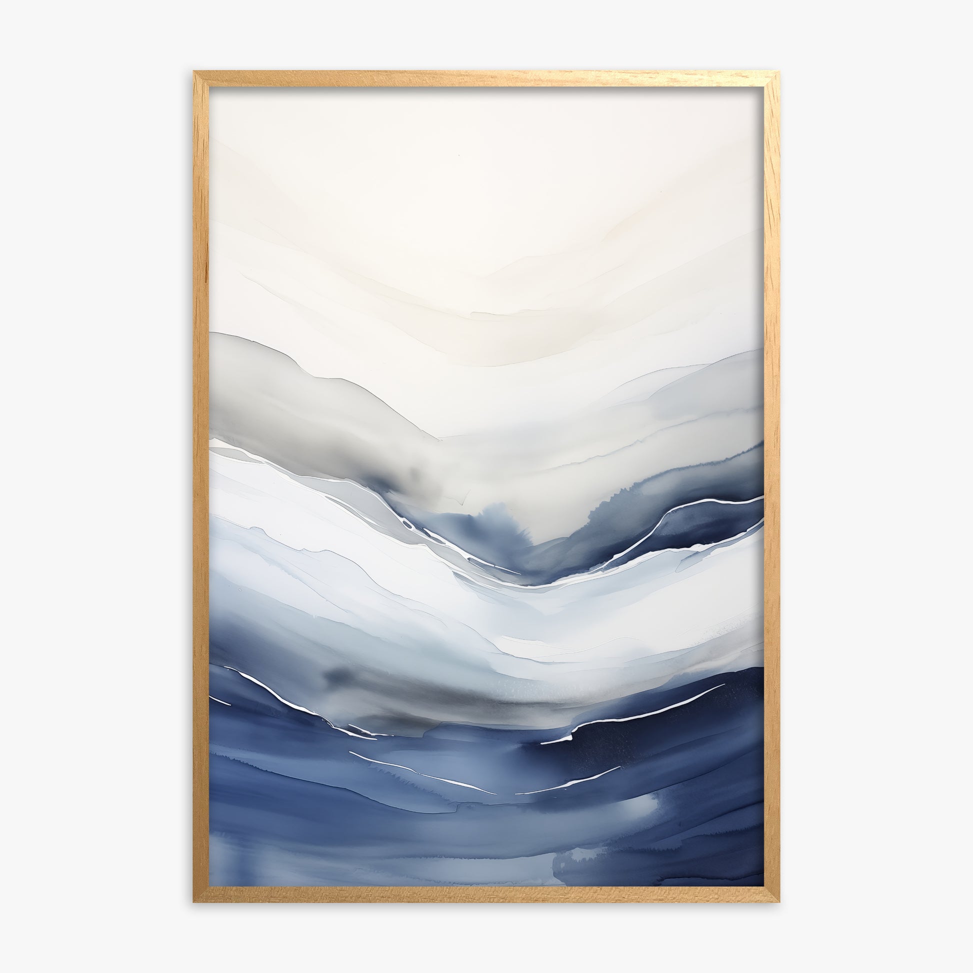 Serene Tides, Oak Framed Poster With Oak Frame