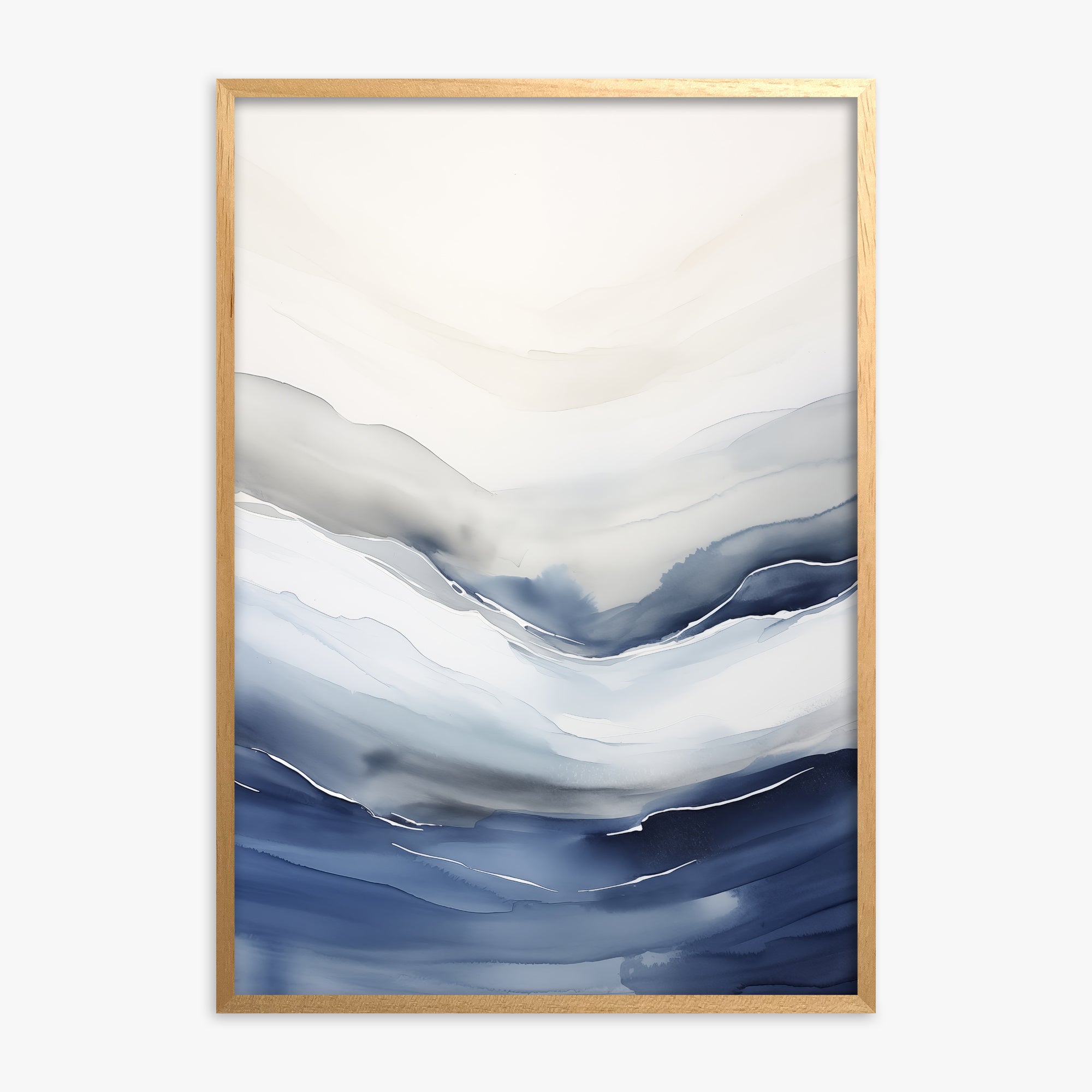 Serene Tides, Oak Framed Poster With Oak Frame