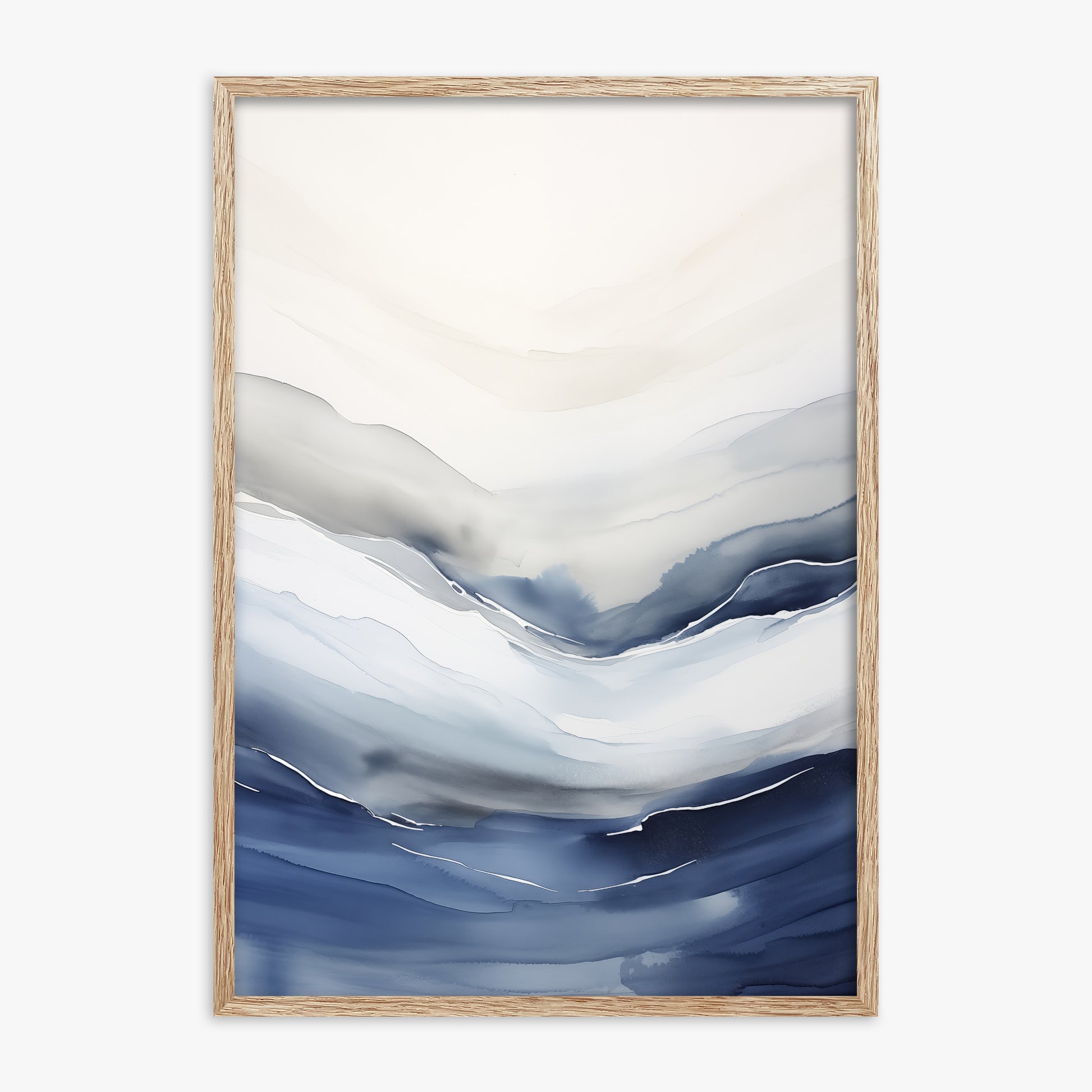 Serene Tides, 70x100cm Framed Poster With Raw Oak Frame