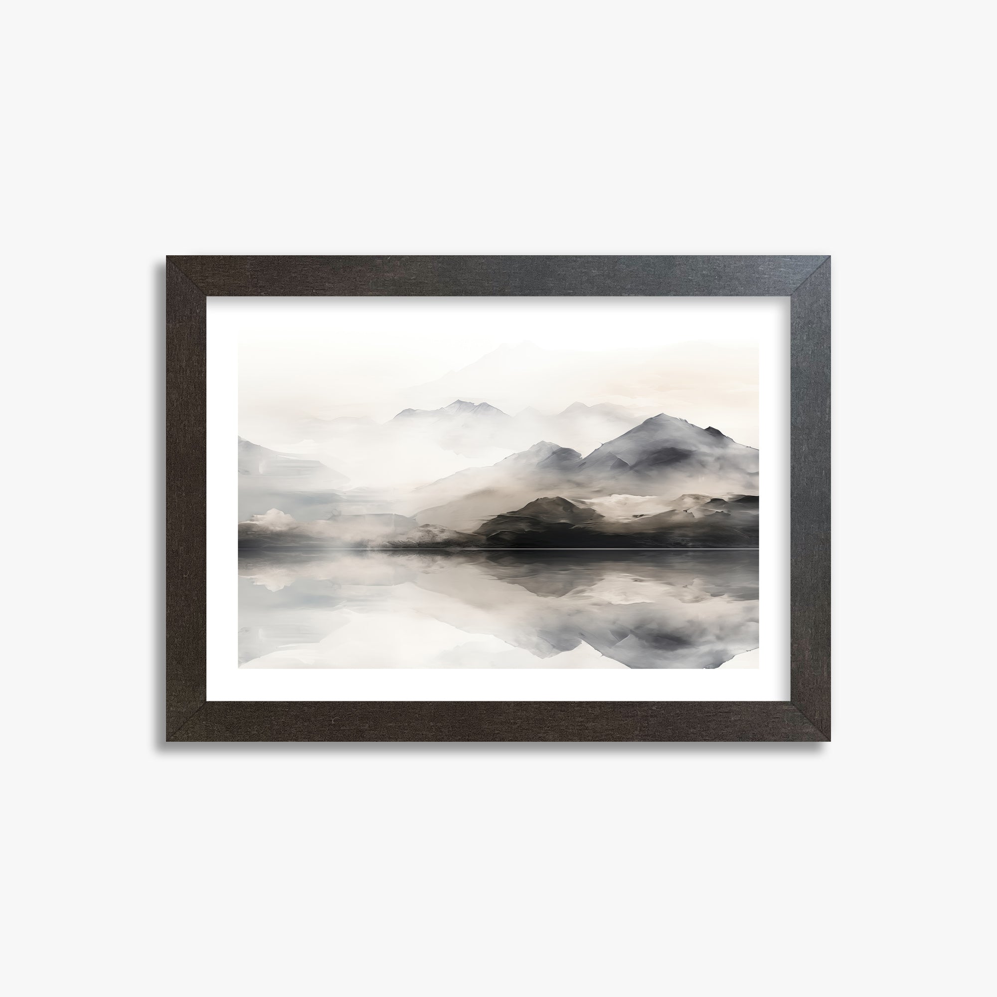 Twin Peaks Mirror, 21x30cm Framed Poster With Espresso Frame
